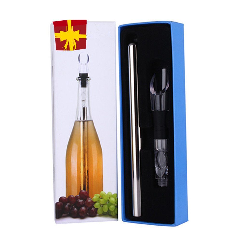 Outdoor-Flaschenkühler Weinkühlstab Set mit Ausgießer - Ideales Weinzubehör für