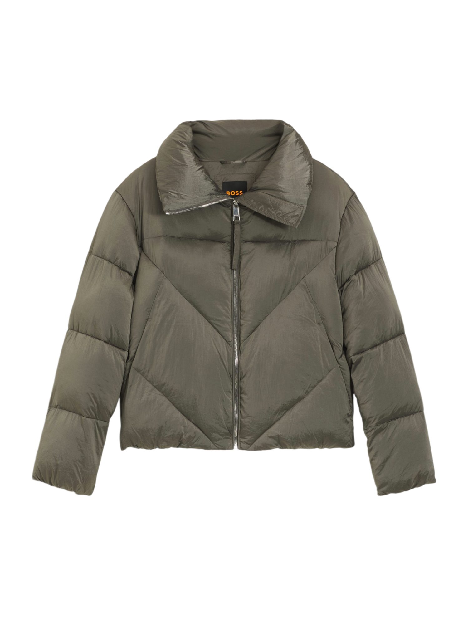 BOSS ORANGE Outdoorjacke BOSS Women Orange grün,Freizeit,Polyamid,Unifarben,Stehkragen,Lang,Oversized