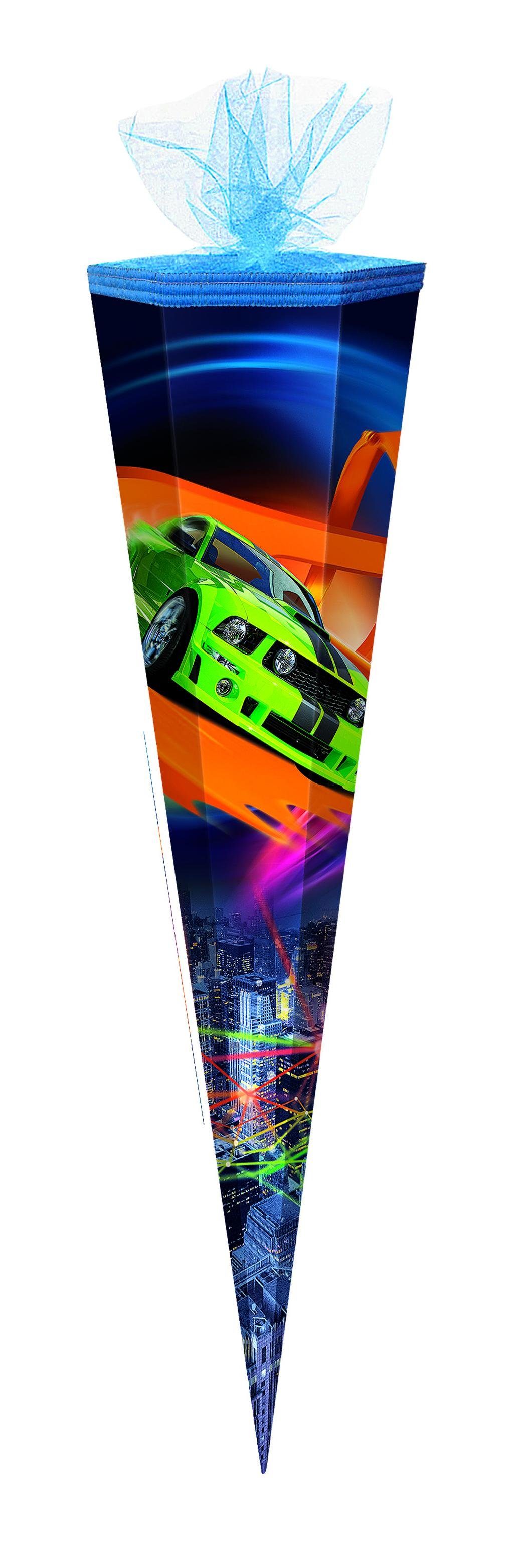 Verpackungsmittel GmbH Markneukirchen Schultüte Schultüte / Zuckertüte / 85cm / eckig / "Sportwagen"