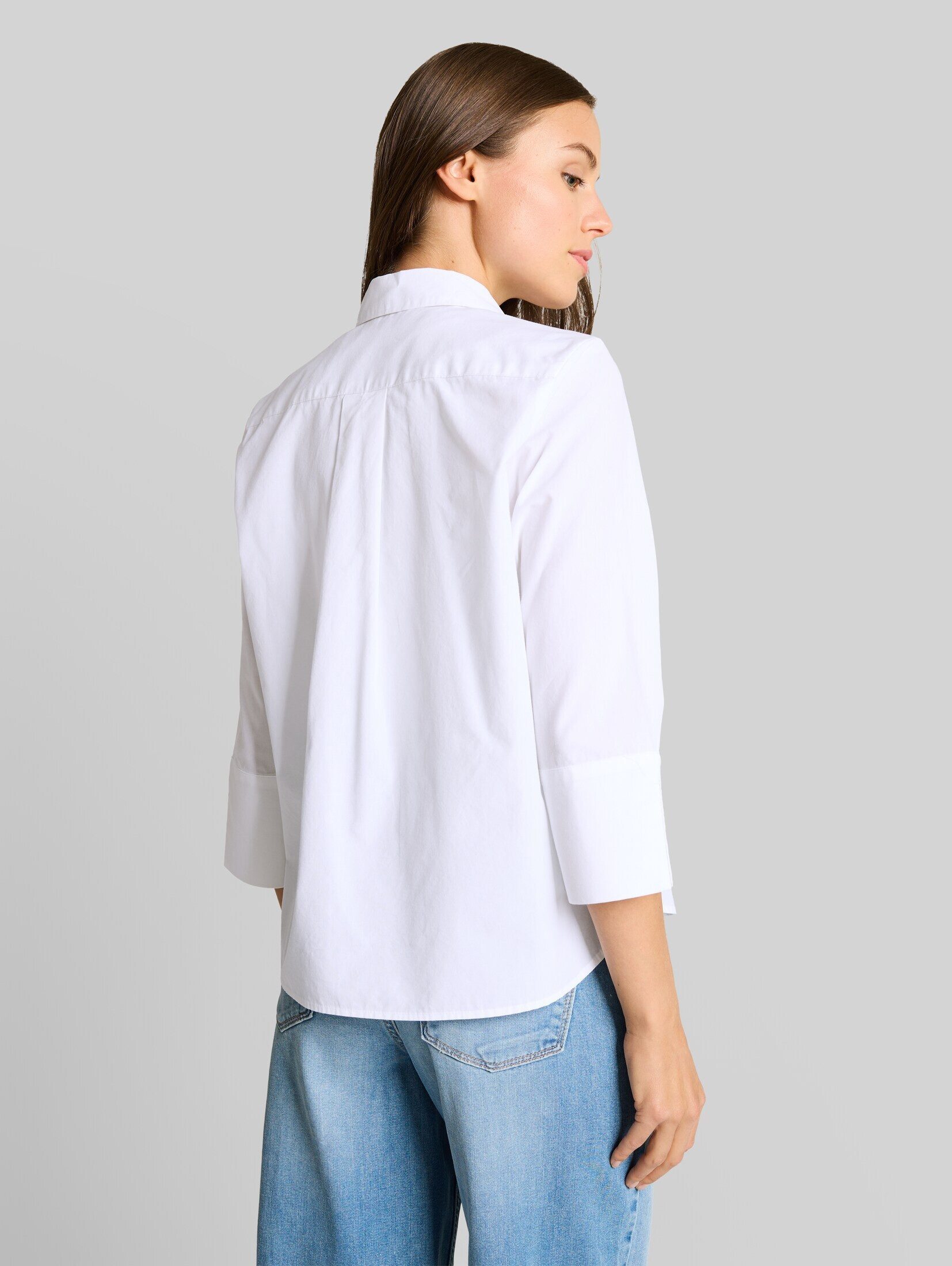 TOM TAILOR Langarmbluse Blusen & Shirts Popeline Hemdbluse mit 3/4-Arm