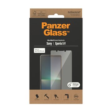 PanzerGlass Ultra-Wide Fit Screen Protector für Sony Xperia 5 V, Displayschutzglas, Displayschutzfolie, Schutzfolie, Bildschirmschutz, kratz- & stoßfest