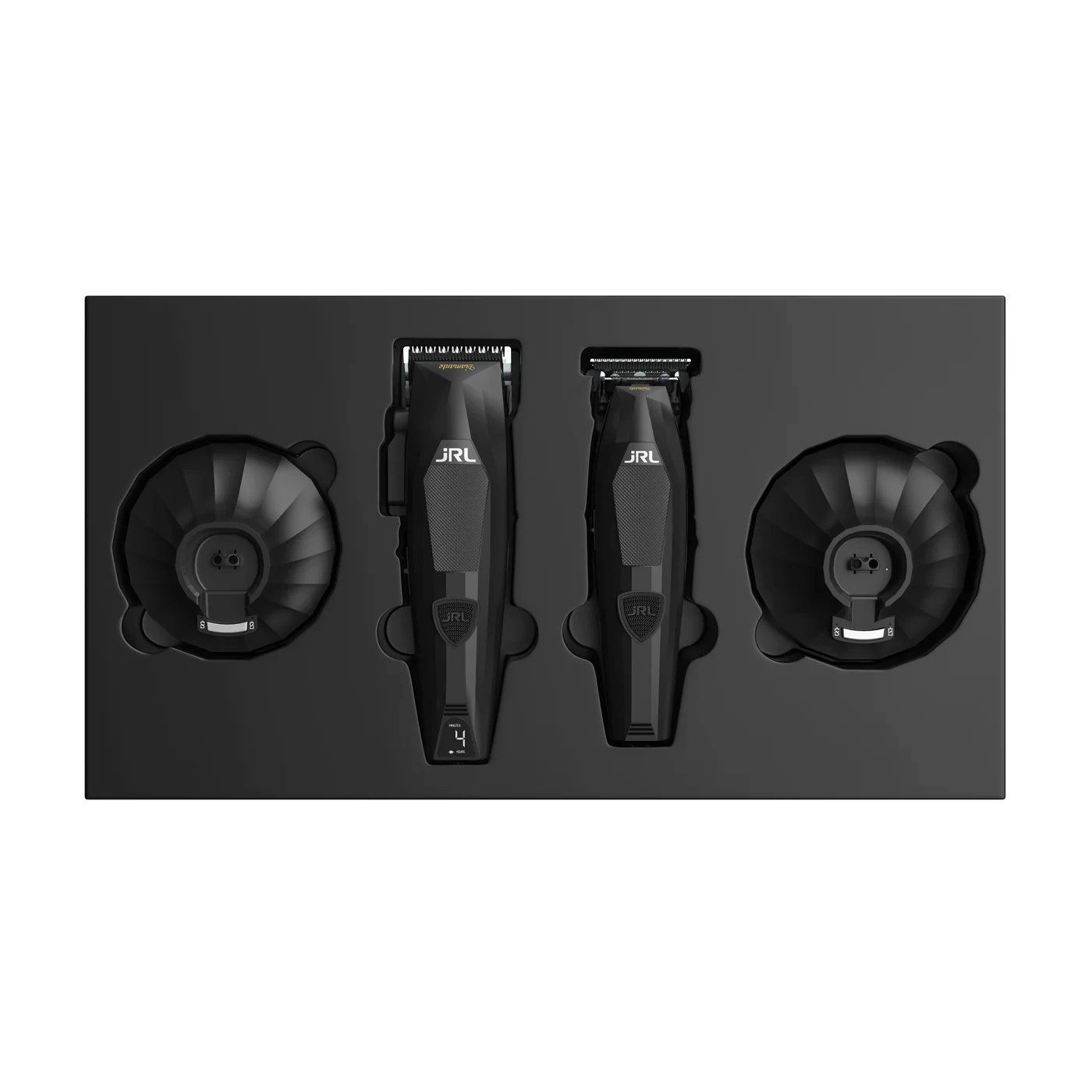 JRL Haarschneider JRL Diamante Clipper & Trimmer Combo Kit, Clipper + Trimmer, Ladestationen, Zubehör & Pflege-Set, Cool Blade™, Smart-Clip™, EZ-Gap™ Blade, Quick-Swap Blade
