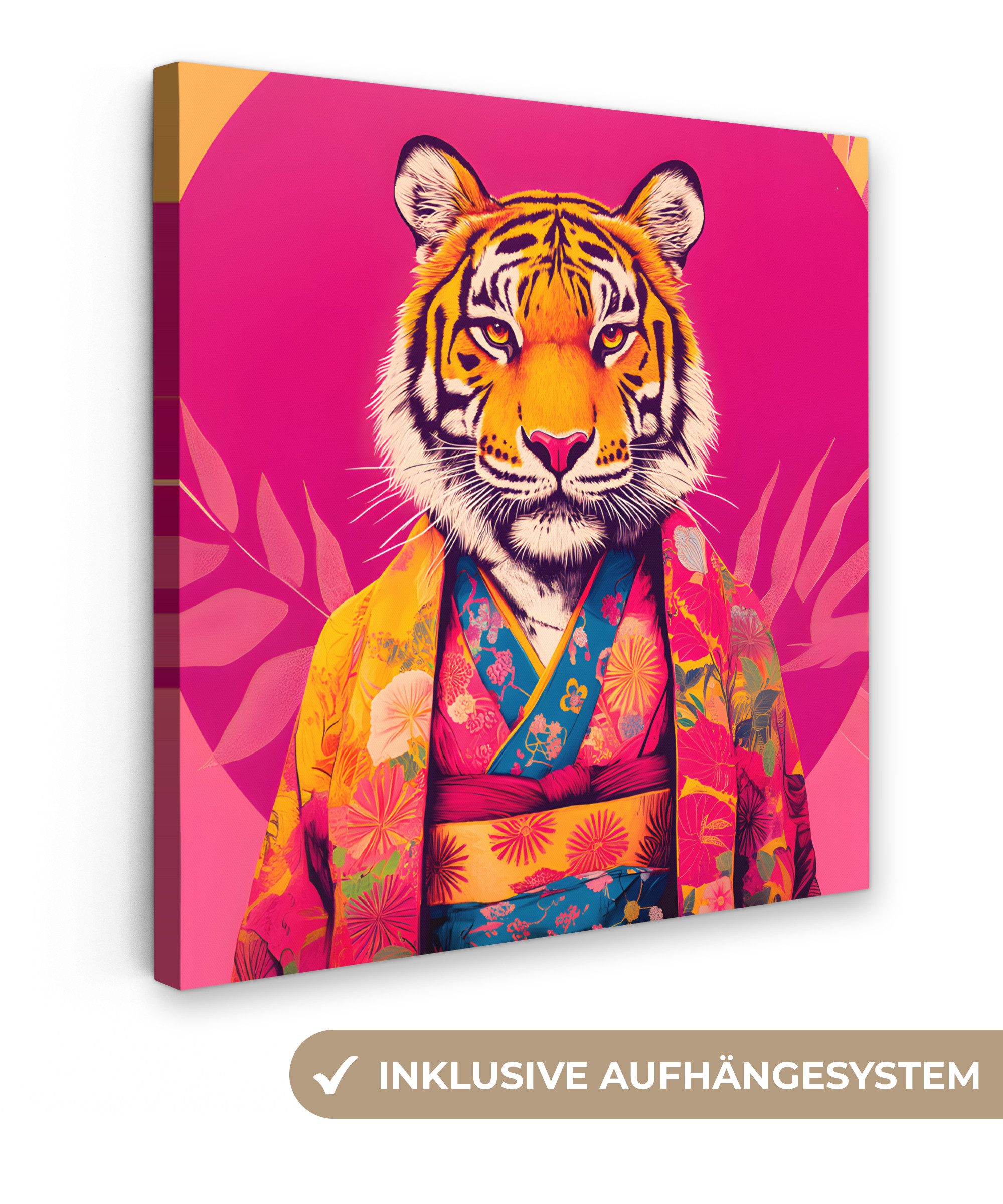 OneMillionCanvasses® Leinwandbild Tiger - Kimono - günstig online kaufen