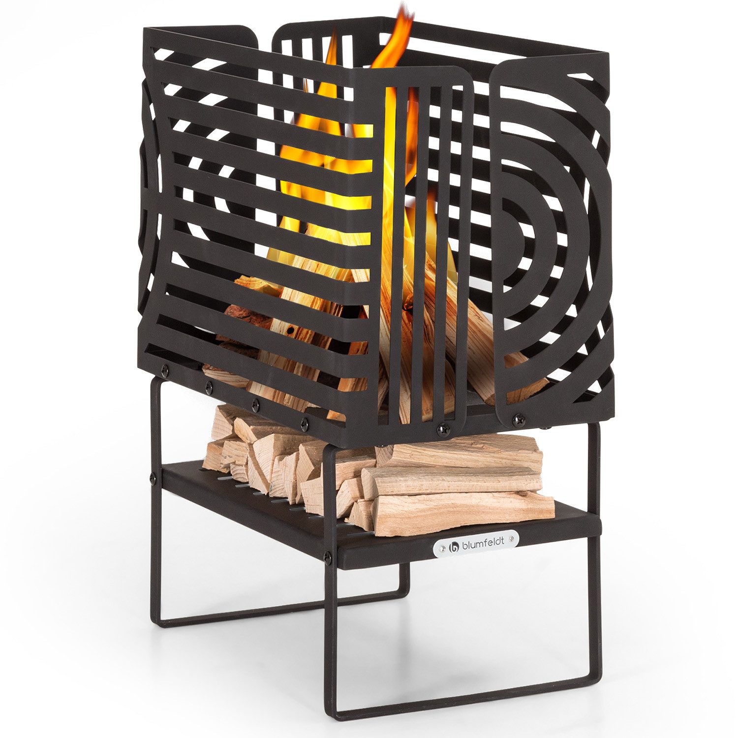 blumfeldt Feuerschale Krakatoa, (Set), Feuerschale Garten mit Grill Feuerkorb Feuerstelle Outdoor
