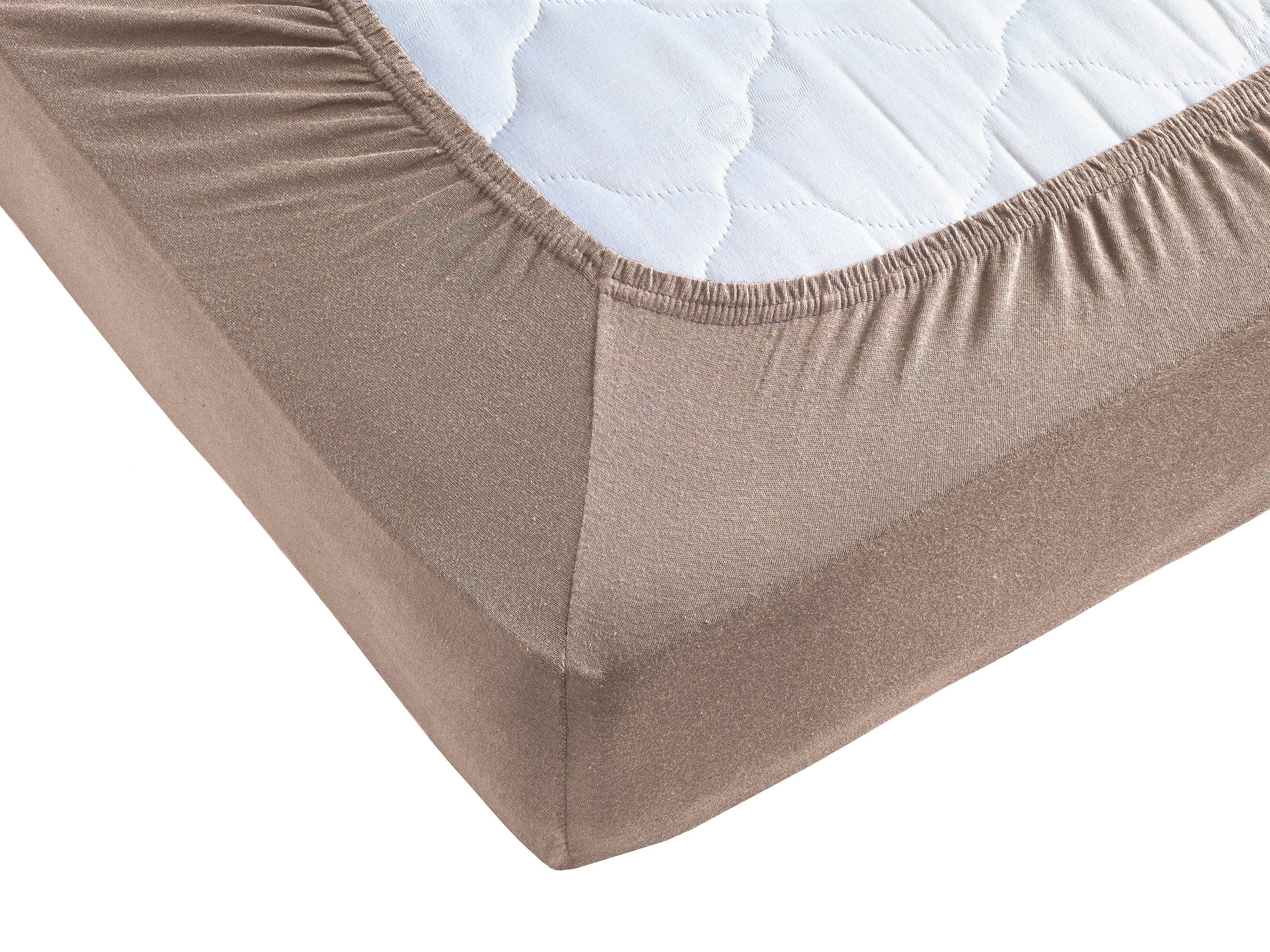 Hometex Premium Textiles Spannbettlaken Exclusive Topper-Spannbettlaken, Jersey, Für Matratzentopper und Boxspringbett Topper – Bild 3 von 5