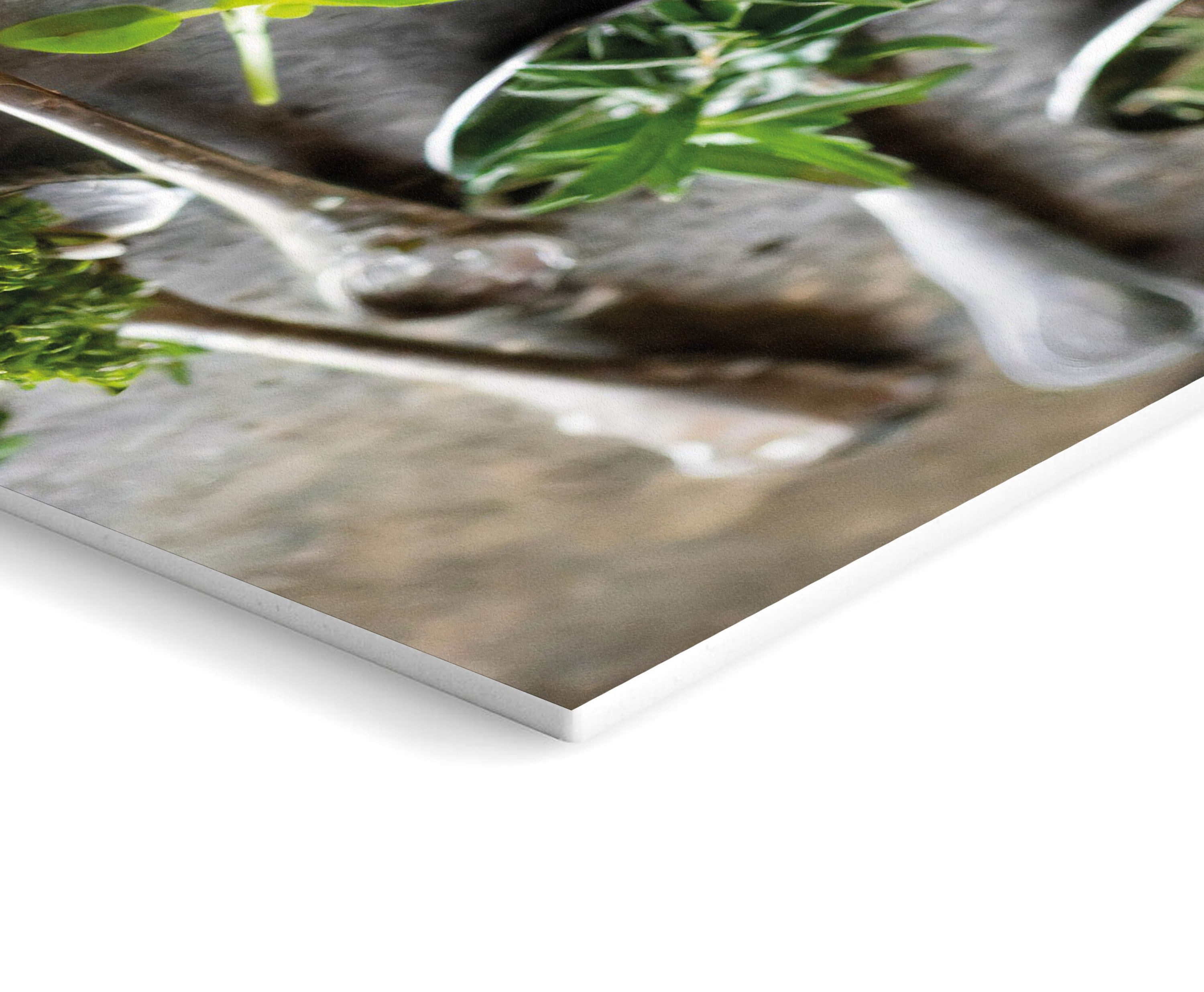 artissimo Mehrteilige Bilder Bilderset 3er-Set, Deko Küche, Küchendeko Wandbilder-Set, Bilder grün, modernes Küchenbild: Kräuter auf Löffeln – Bild 4 von 5