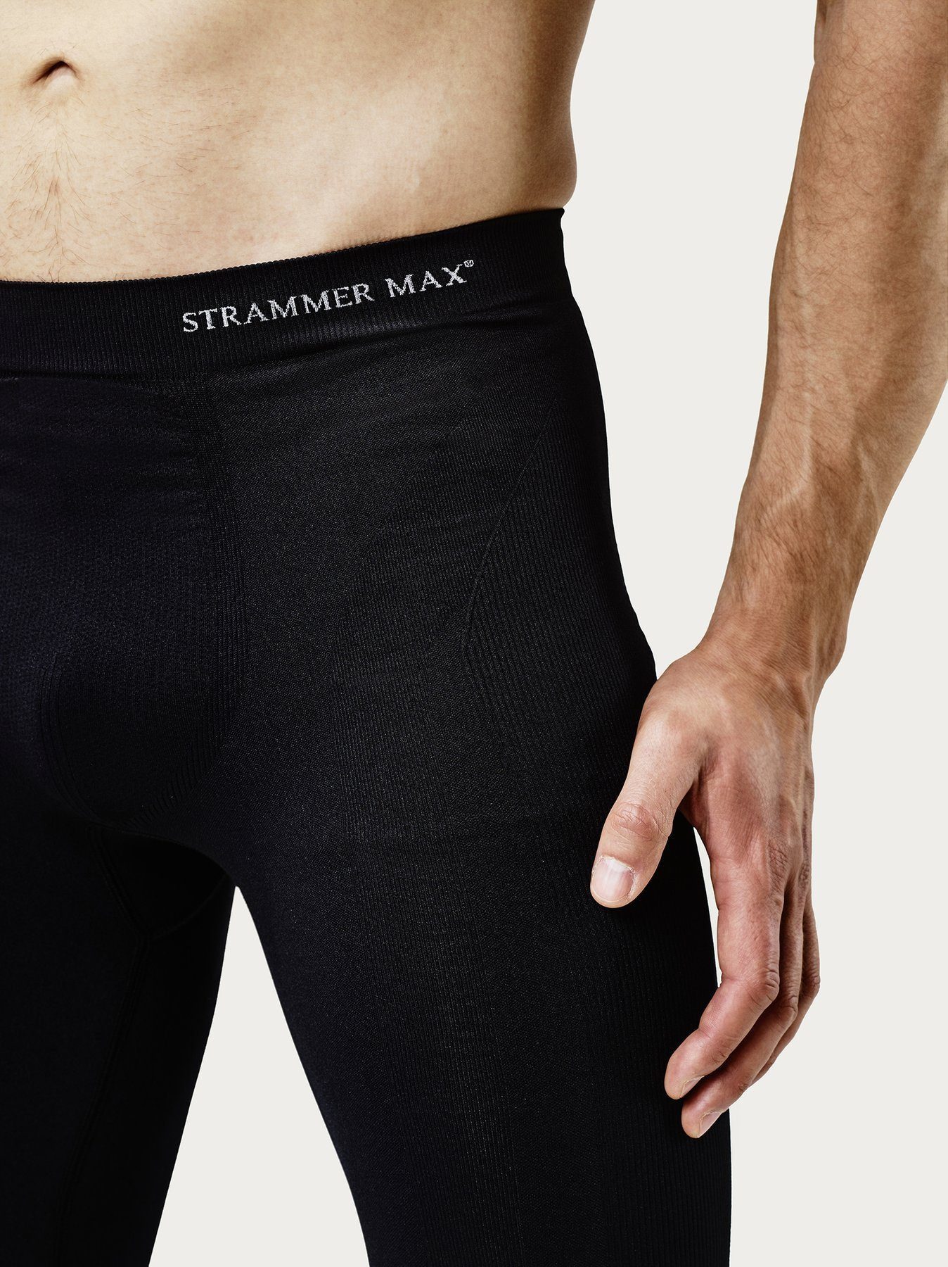 Strammer Max Performance® Trainingstights Premium Herren-Leggings mit Kompressionseffekt Shapewear, atmungsaktives High Tech Gewebe