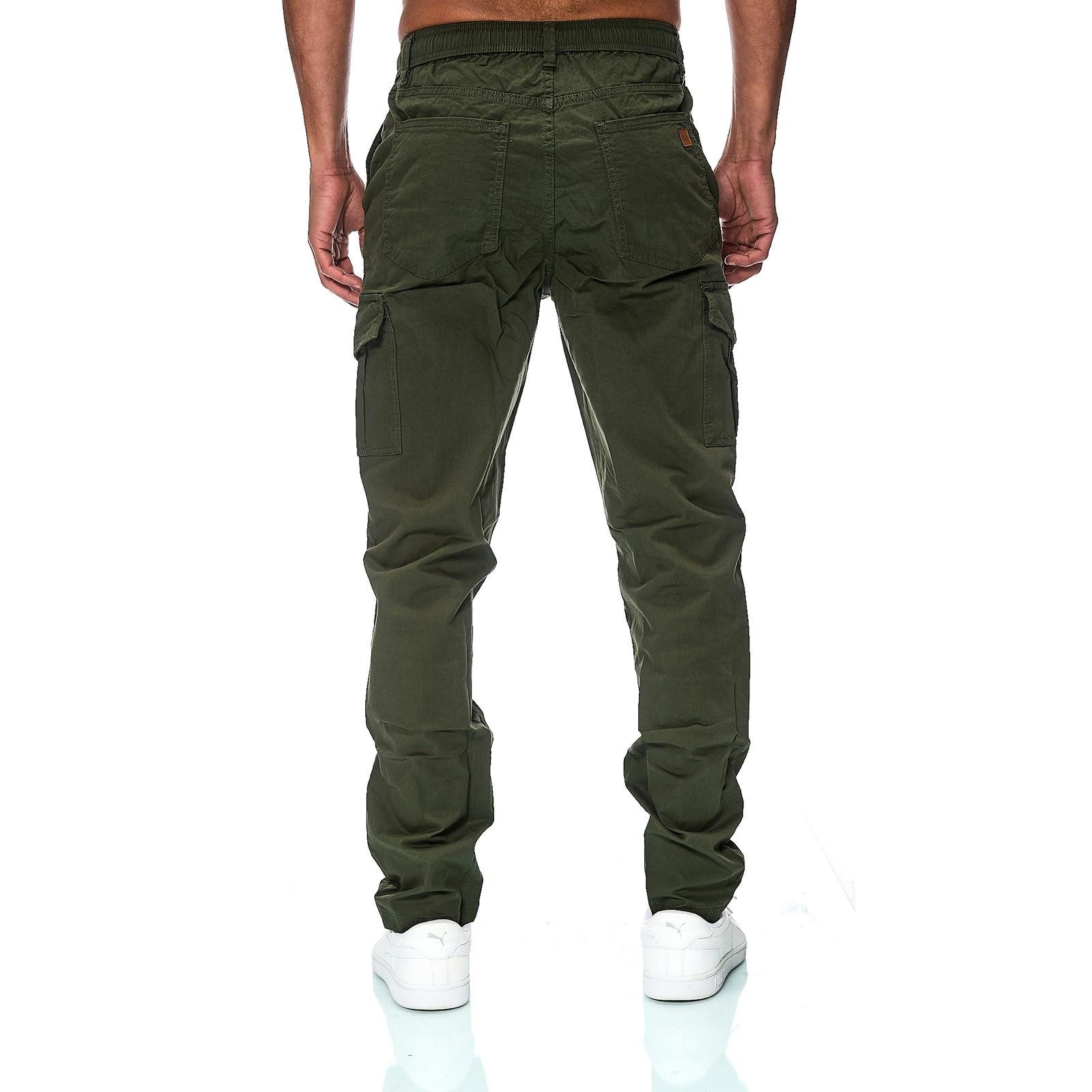 iKENNAS Cargohose Herren Jogger Cargo Chino Jeans Hose (Cargohose 7015) Khaki M – Bild 5 von 5