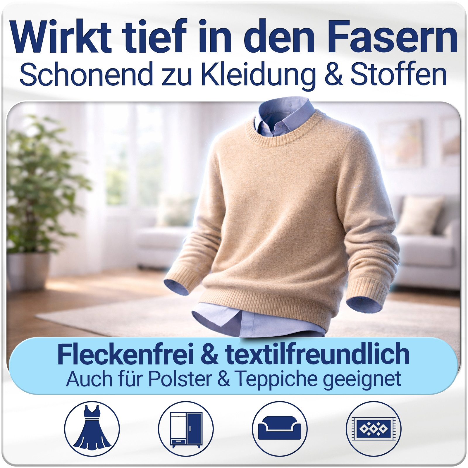 HEIMWERT Insektenspray Mottenschutz Motten Stopp 500 ml, 500 ml, Kleidermotten bekämpfen Mottenspray Lebensmittelmotten – Bild 5 von 5