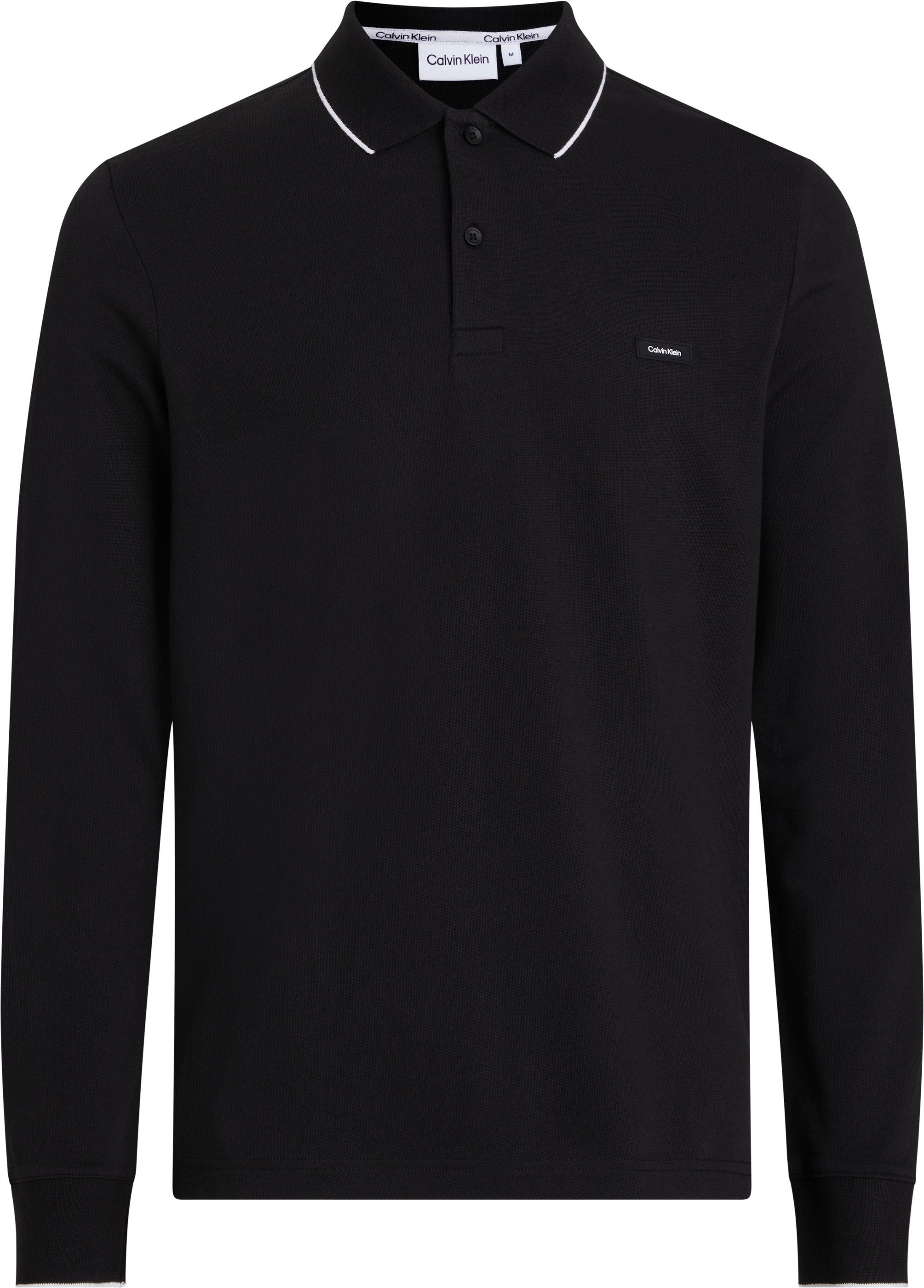 Calvin Klein Big&Tall Langarm-Poloshirt BT_STRETCH PIQUE TIPPING LS POLO