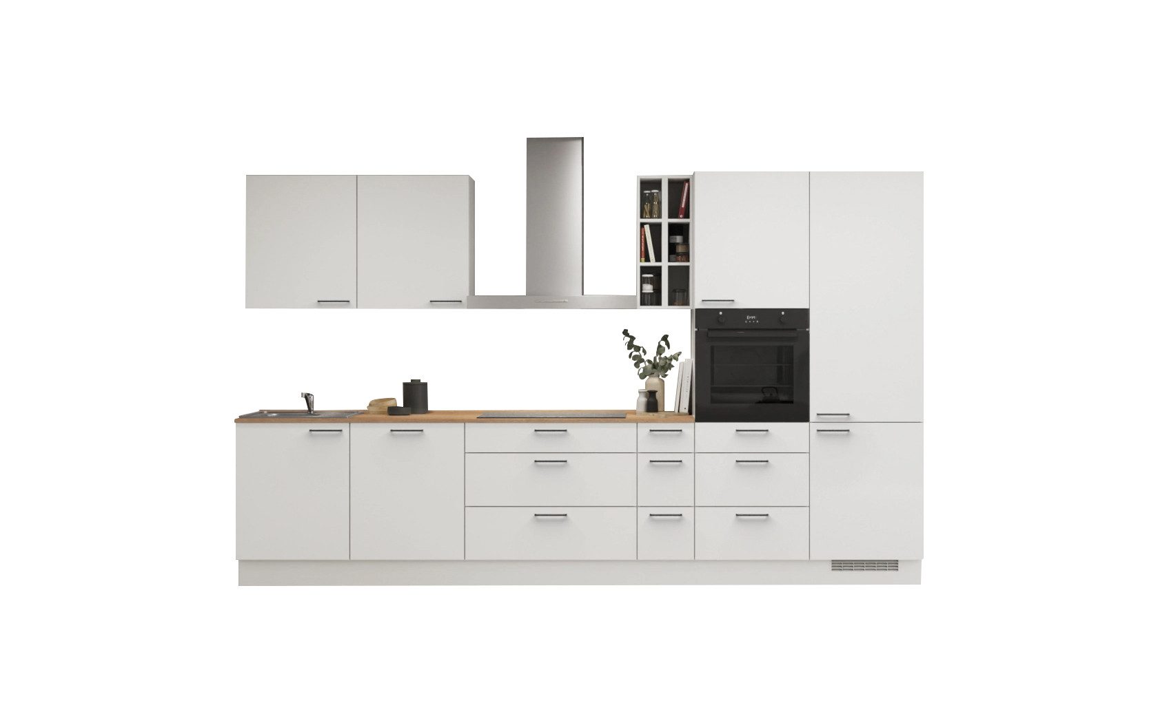 nobilia® Küchenzeile Molte, individuell anpassbar, gratis Küchenplanung mit Profis, (Breite 360 cm), vormontiert, wahlw. mit E-Geräten, inkl. Lieferung