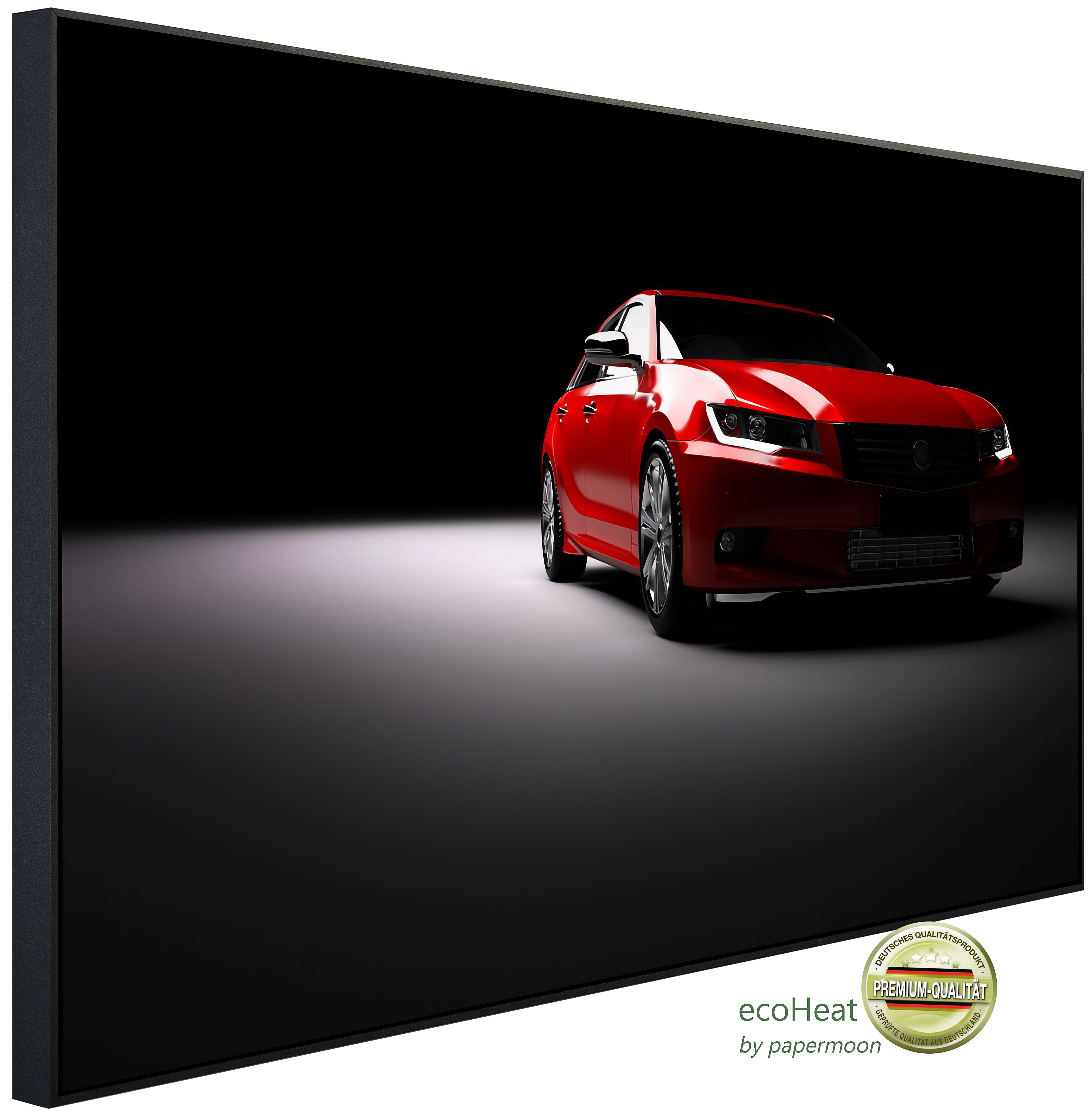 Papermoon Infrarotheizung INFRAROT-BILD-HEIZUNG, Rotes Auto im Rampenlicht, TÜV-Rheinland/GS zertifiziert, angenehme Strahlungswärme