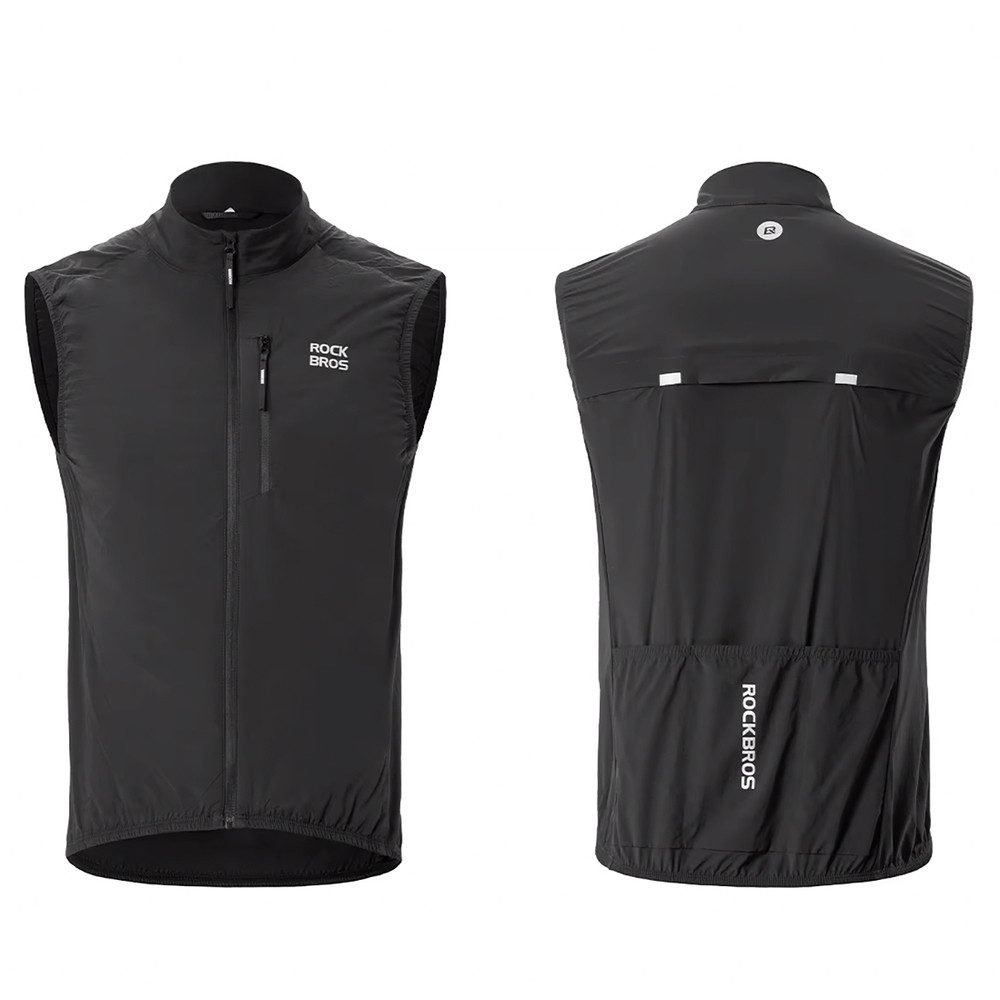 ROCKBROS Funktionsweste Thermoweste Radweste Windweste (Spar-Set, 1-tlg) winddicht, atmungsaktiv, reflektierend, faltbar