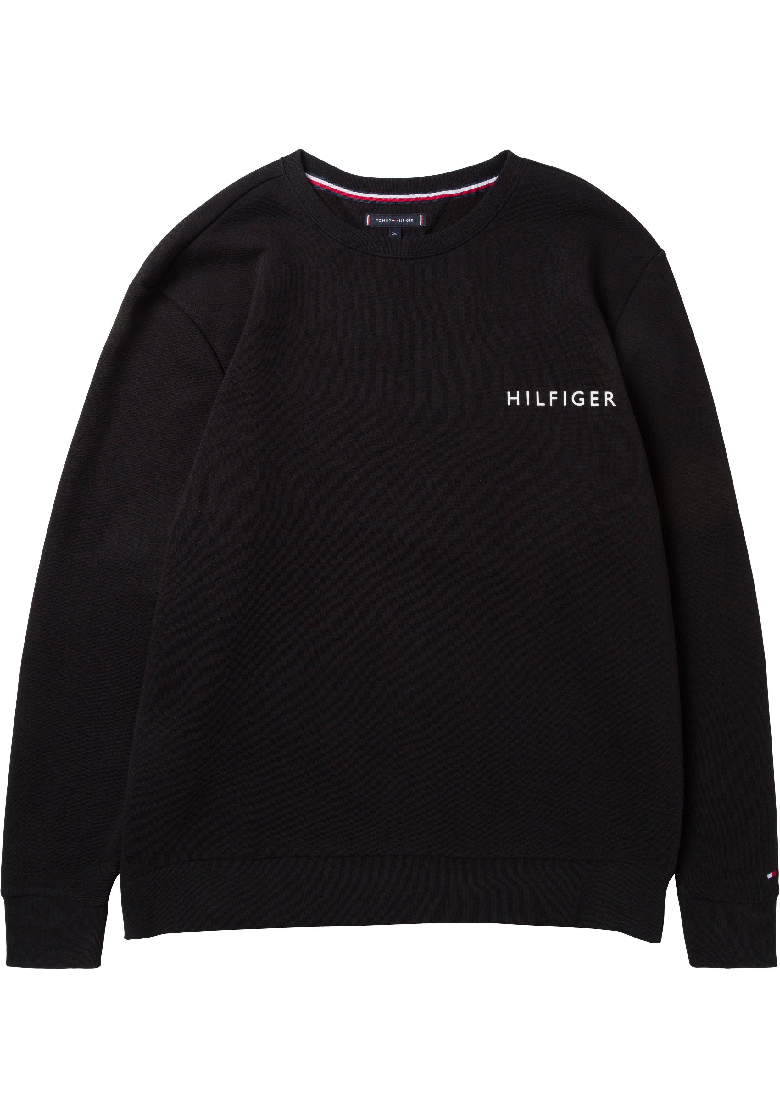 Tommy Hilfiger Big & Tall Sweater Sweatshirt BT-POP COLOR (1-tlg) mit Tommy Hilfiger Stickerei am unteren Ärmel schwarz