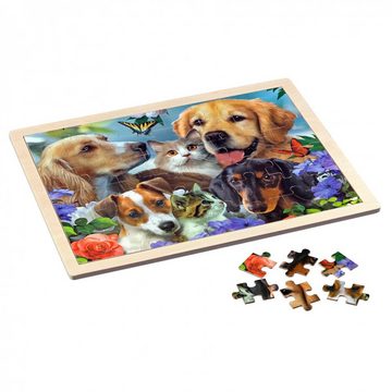 Philos Spiel, Holz-Rahmenpuzzle - Togetherness - Hunde