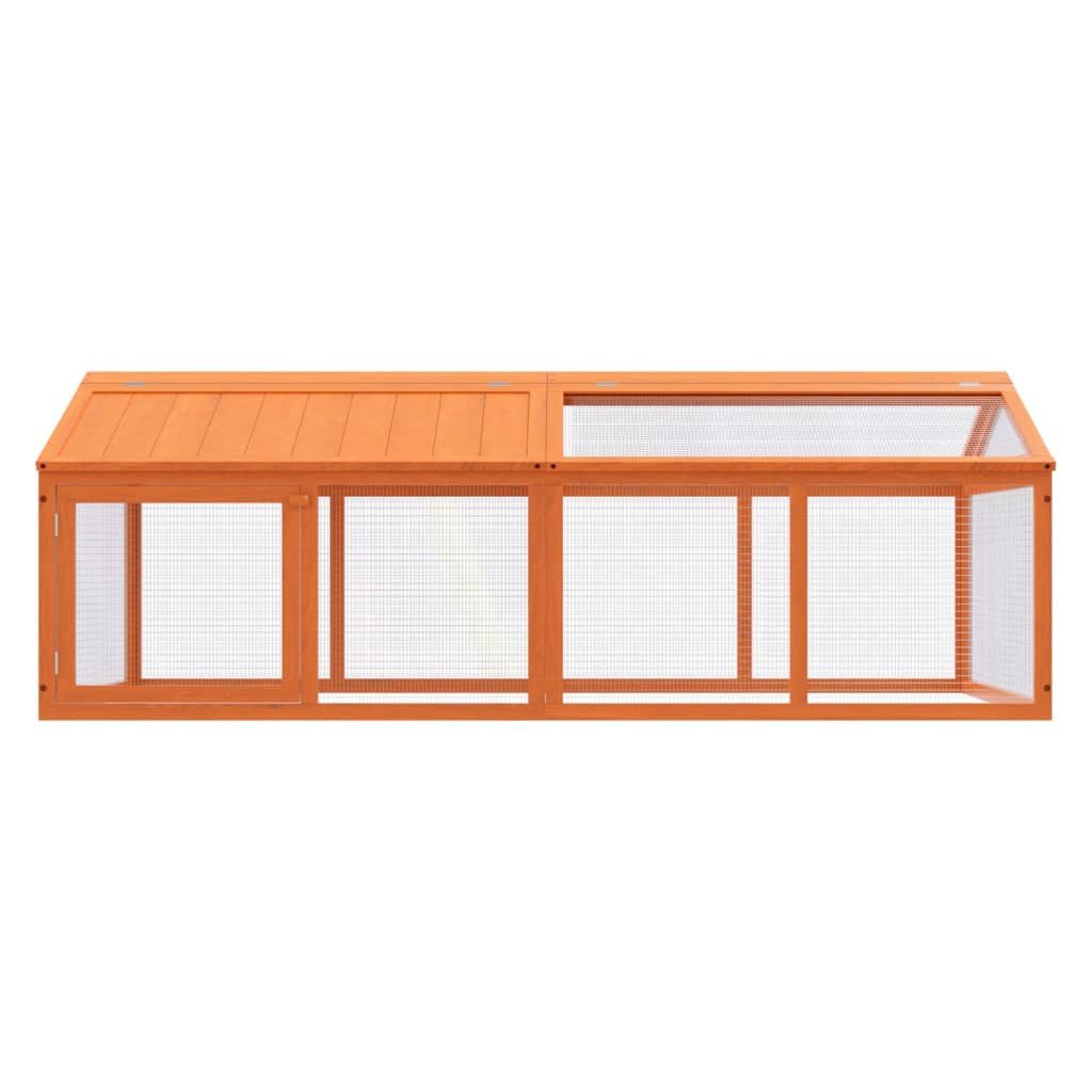 vidaXL Freigehege, Freilaufgehege Braun 200x112,5x74 cm Massivholz Kiefer
