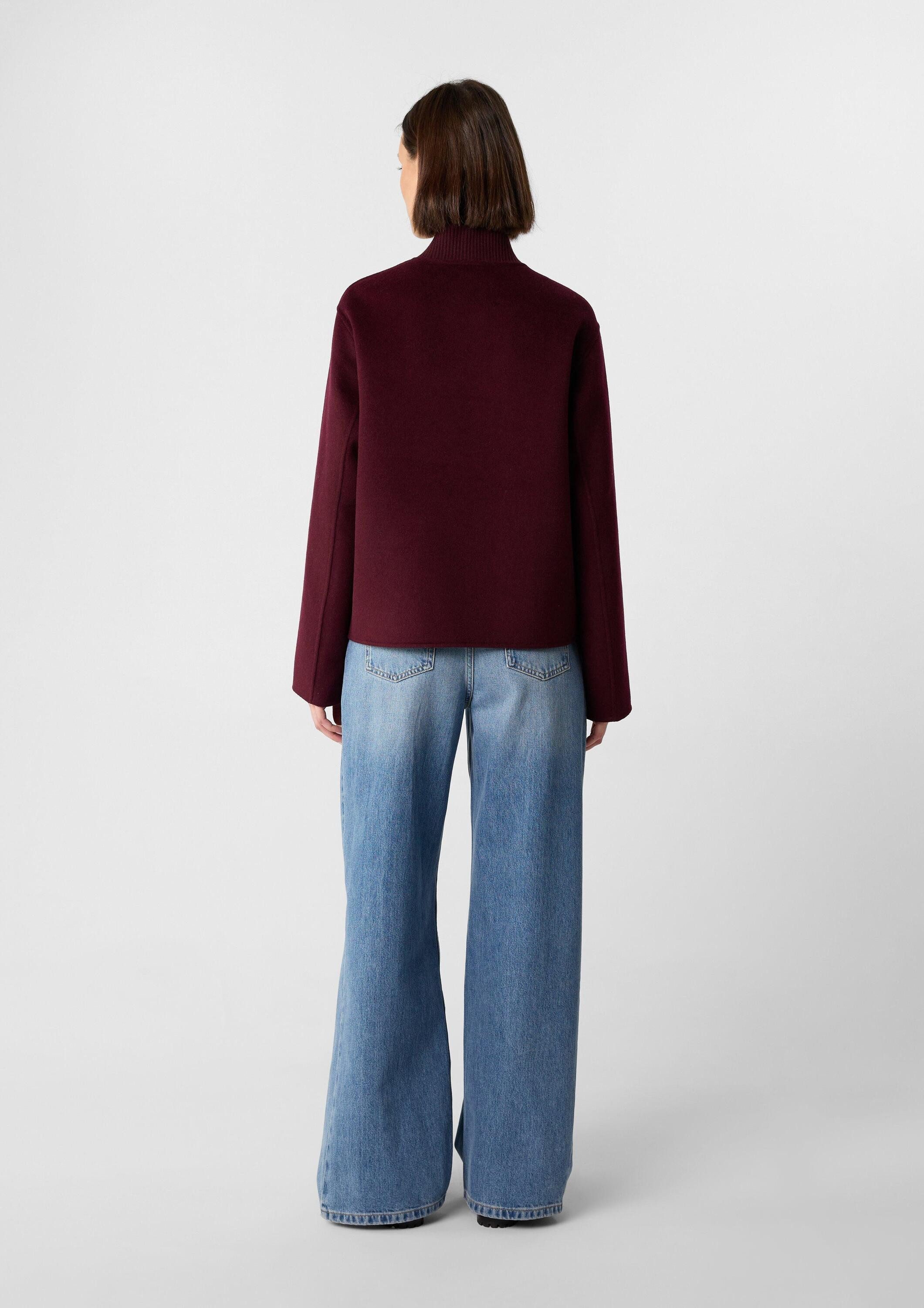 comma Funktionsjacke Outdoor-Jacke Bomberjacke aus Doubleface-Wolle günstig online kaufen