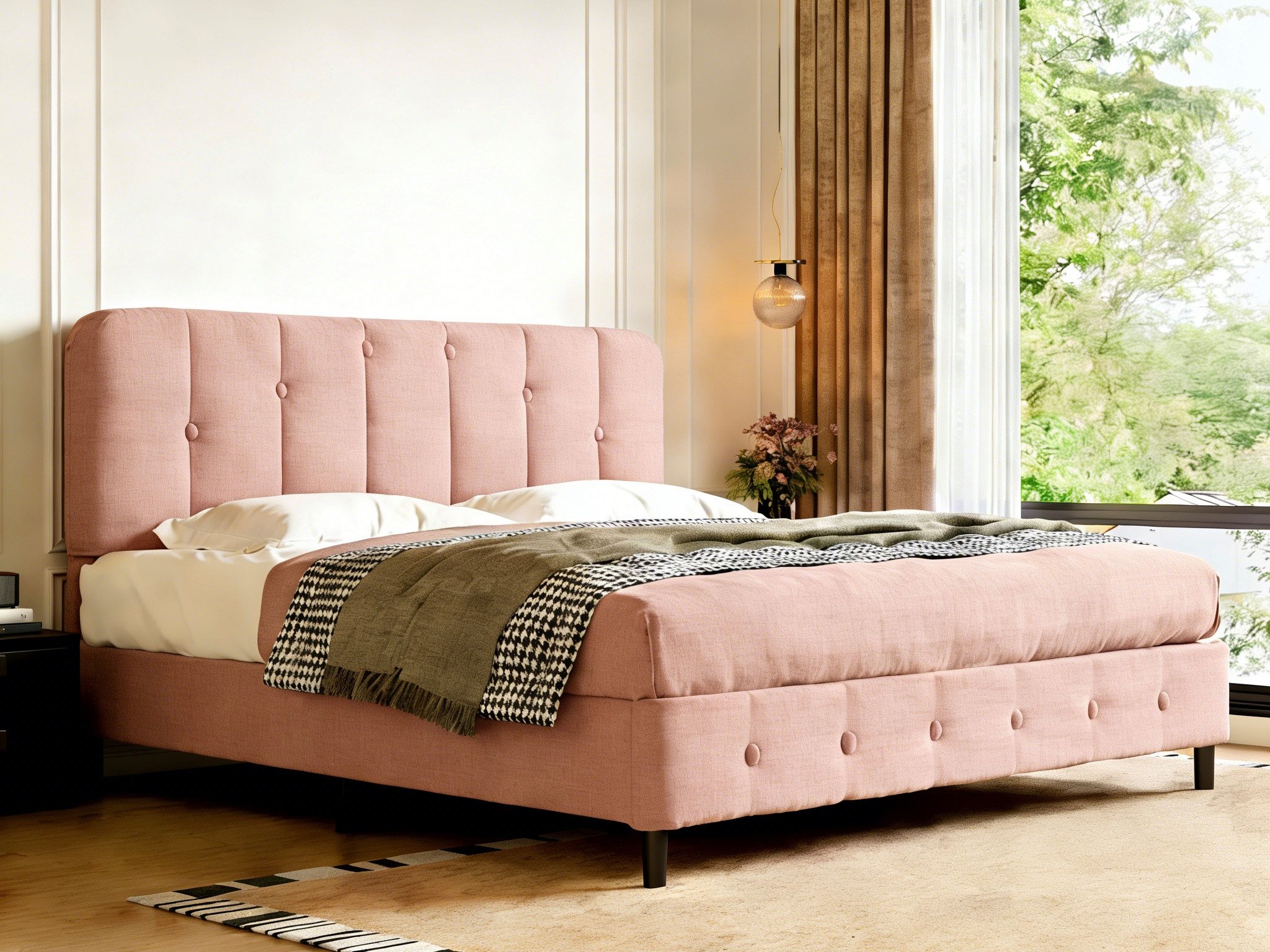 Polsterbett Polsterbett 140x200 cm Bett mit Lattenrost