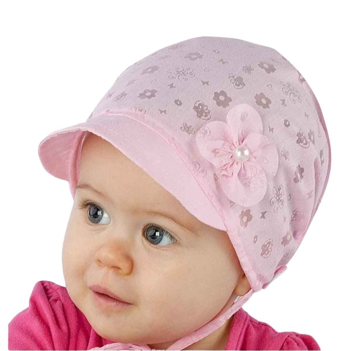 F.P.H. Maja Schirmmütze Babymütze Taufmütze Sommermütze