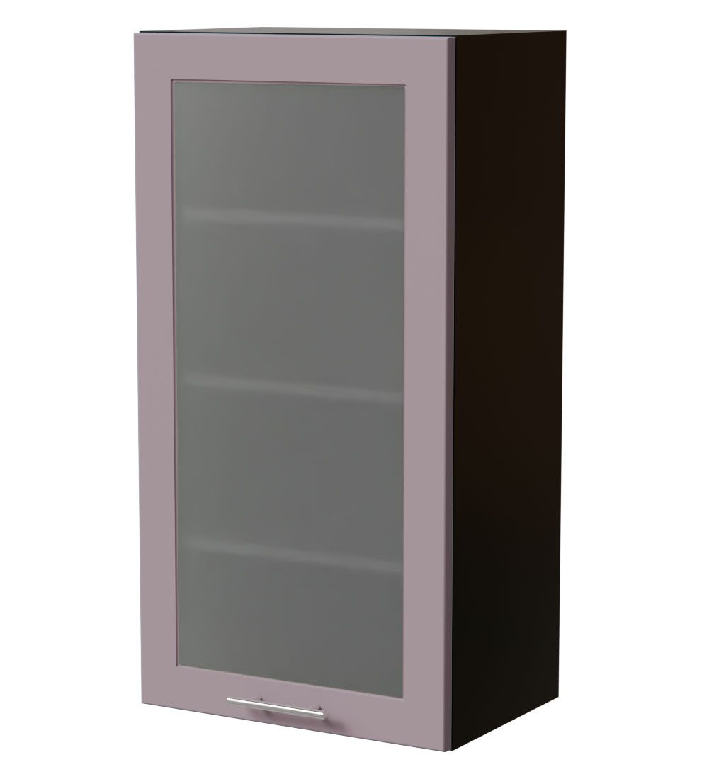 Feldmann-Wohnen Klapphängeschrank Bari (W4S/50, 1-türig, 3 Einlegeböden, 1-St., moderne Kassettenoptik, lackierte Fronten, 50x32,5x96cm) lava / RAL 4009 pastellviolett matt