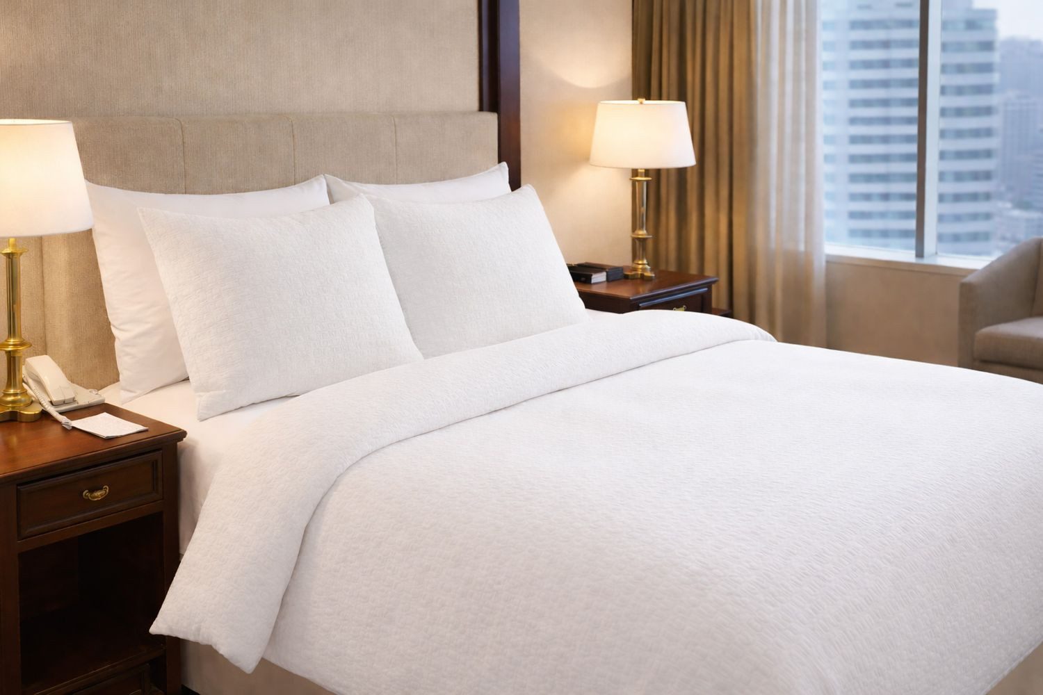 texpot Bettwäsche Seersucker Baumwolle Hotelverschluss, 2 teilig – Bild 2 von 2
