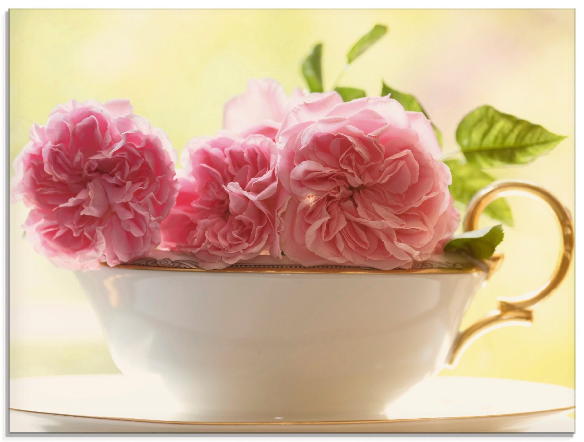 Artland Glasbild Vintage Rosen, Blumen (1 St), in verschiedenen Größen