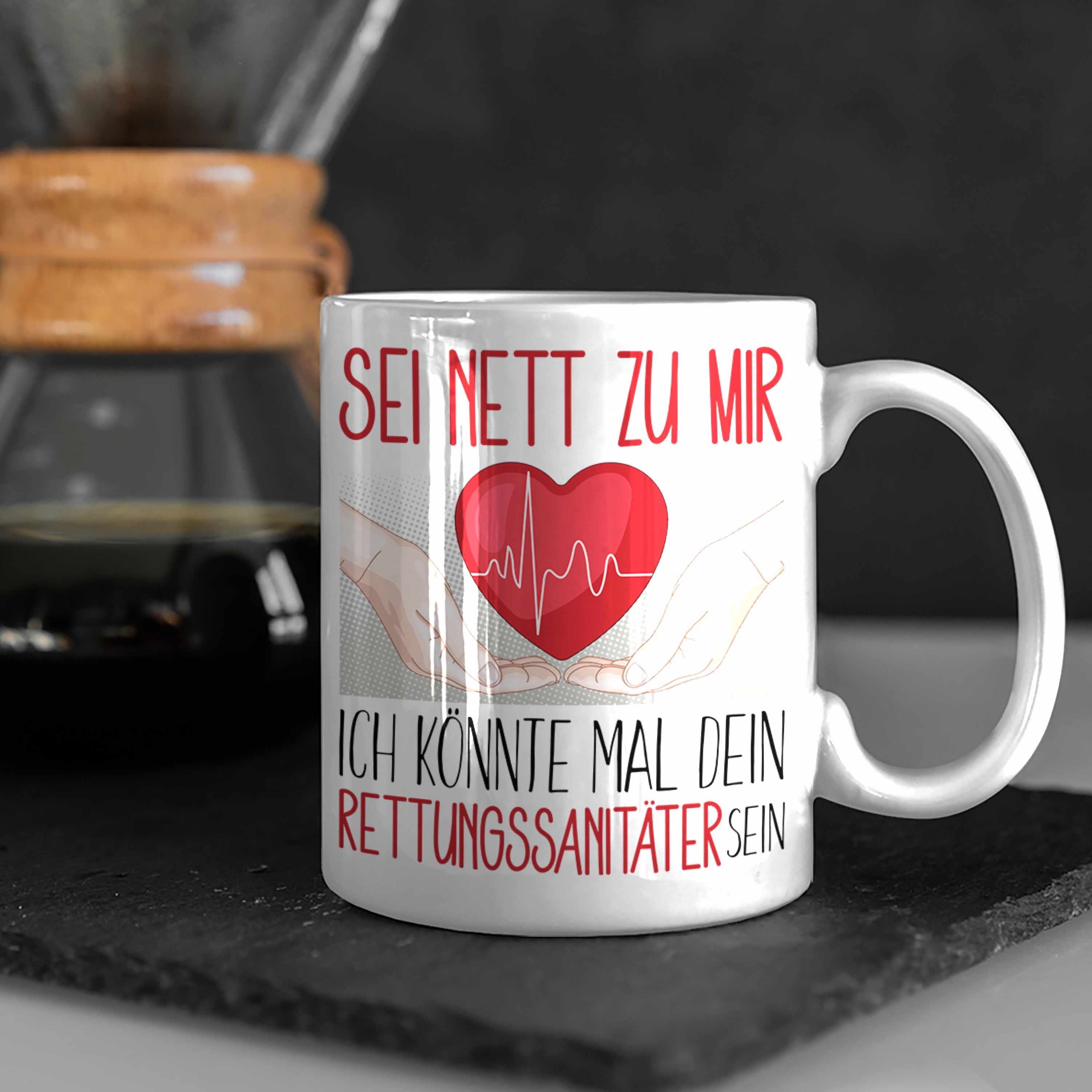 Studium Weiss Rettungsdienst Ausbildung Trendation Ges Rettungssanitäter Tasse Tasse Geschenk
