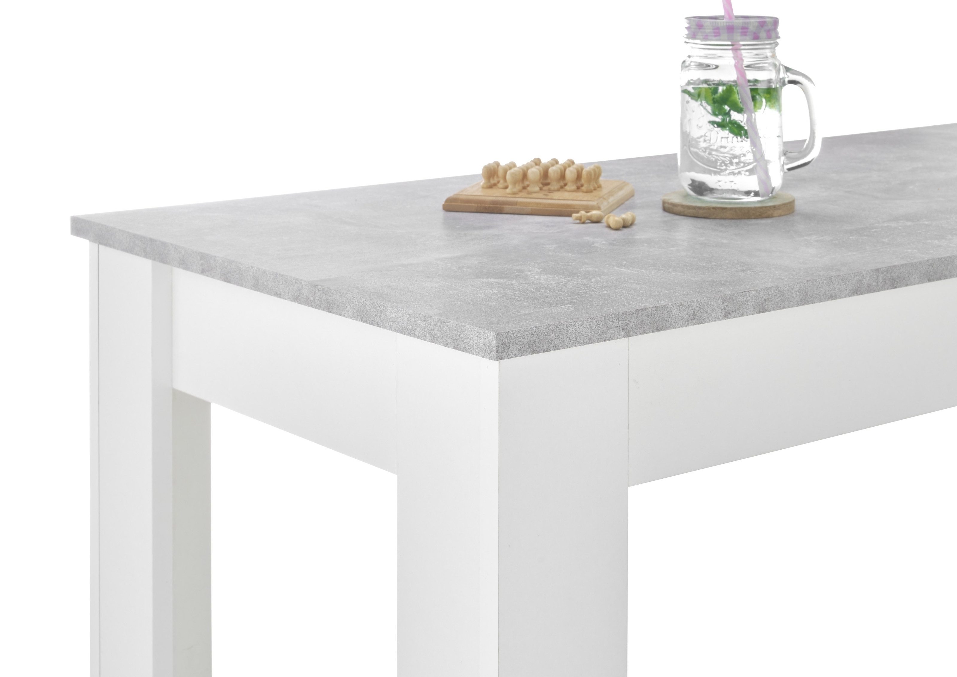 Stolkom Sp.z.o.o. Bartisch in beton Dekor, weiß - 115x103x50cm (BxHxT)