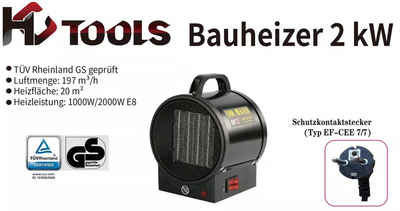 HC Tools Heizgerät Bauheizer 2 kW, 2000 W