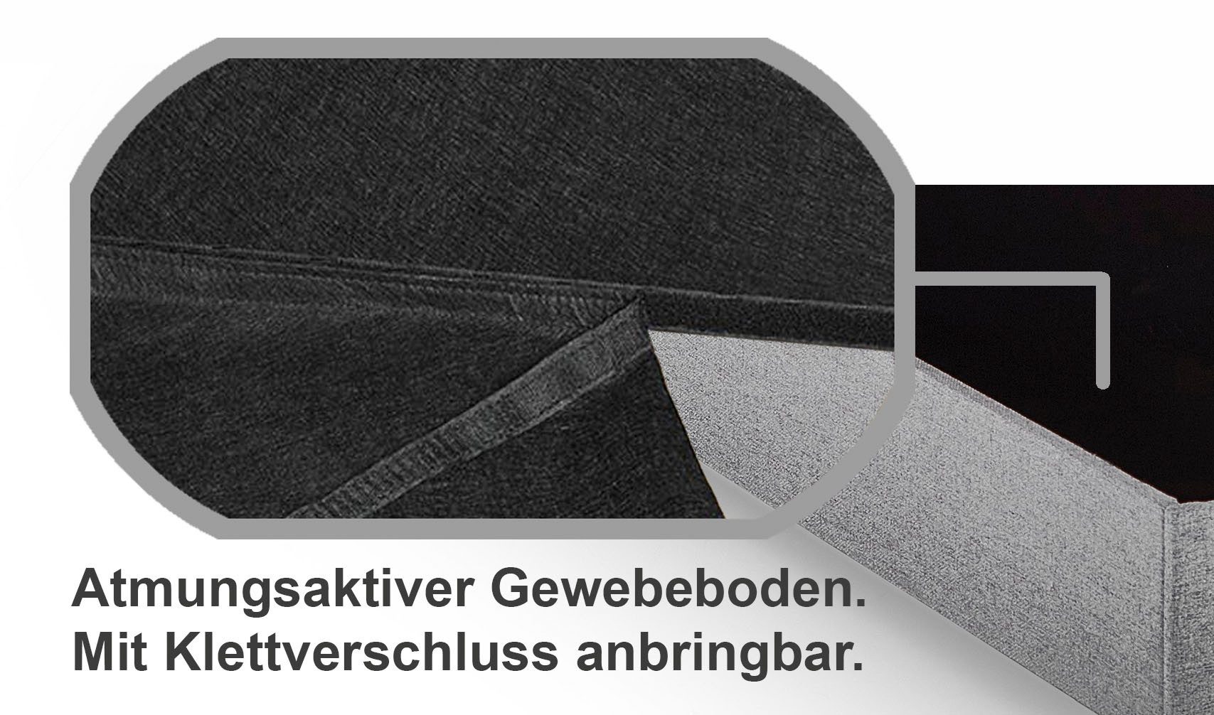 meise.möbel Boxbett Korsika inkl. Bettkasten, mit Cord-Stoff bezogen