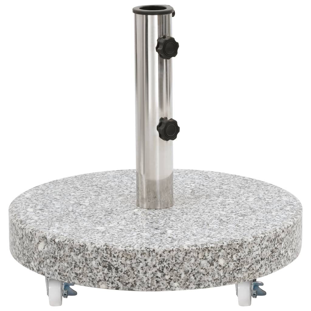 DOTMALL Schirmständer Rund 30 kg, Mit 4 Rollen,Granit
