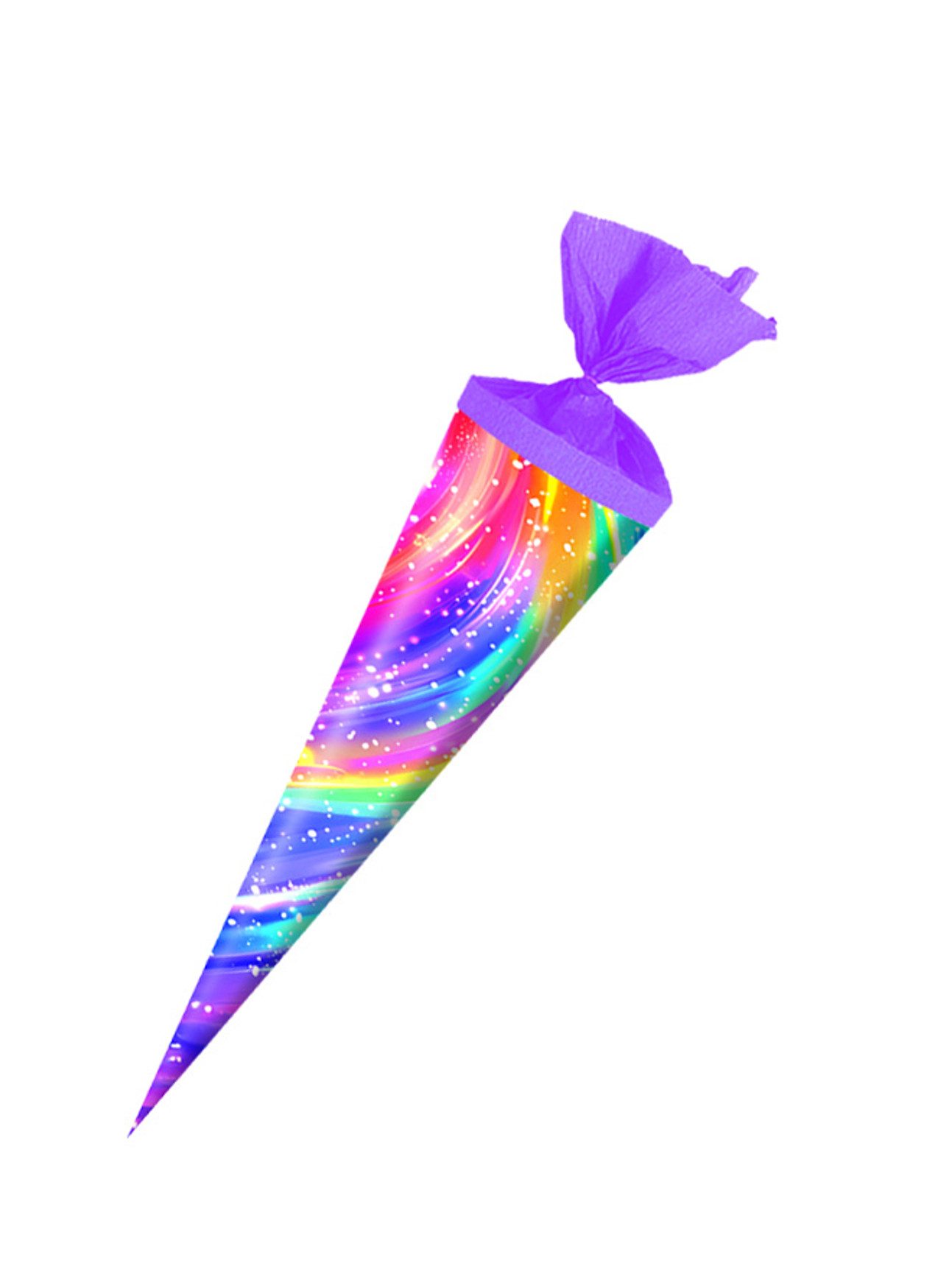 Verpackungsmittel GmbH Markneukirchen Schultüte Schultüte / Länge: 35cm / rund / "Rainbow"