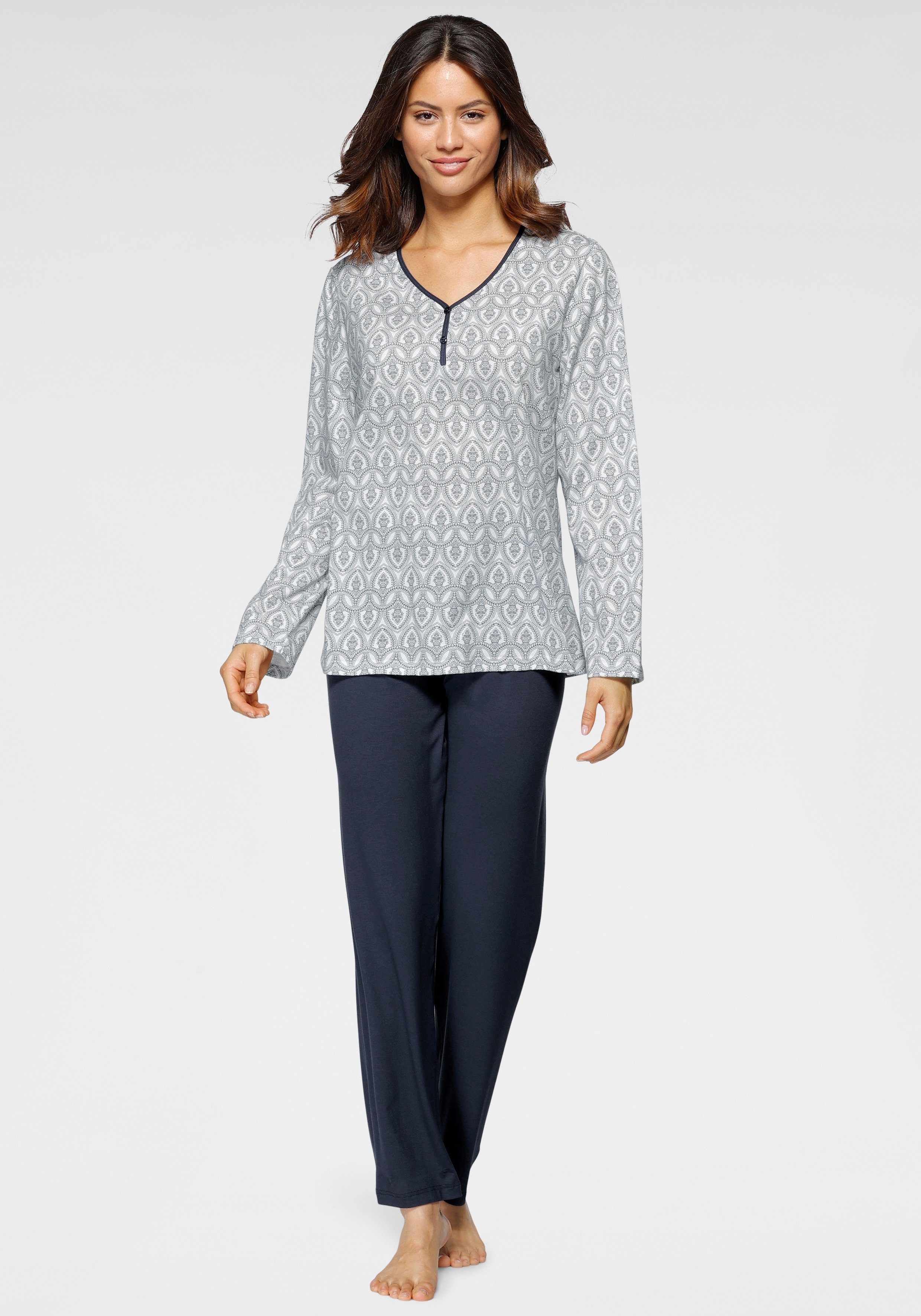 Cybèle Pyjama mit mediterranem Muster, Bedrucktes Pyjamashirt online kaufen  | OTTO