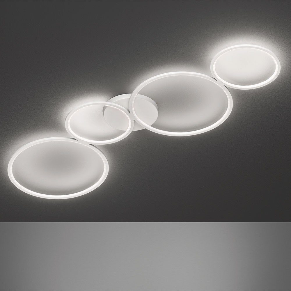 verbaut, Warmweiß, Ringe Deckenlampe fest Deckenleuchte LED LED-Leuchtmittel Deckenleuchte, etc-shop Design Metall