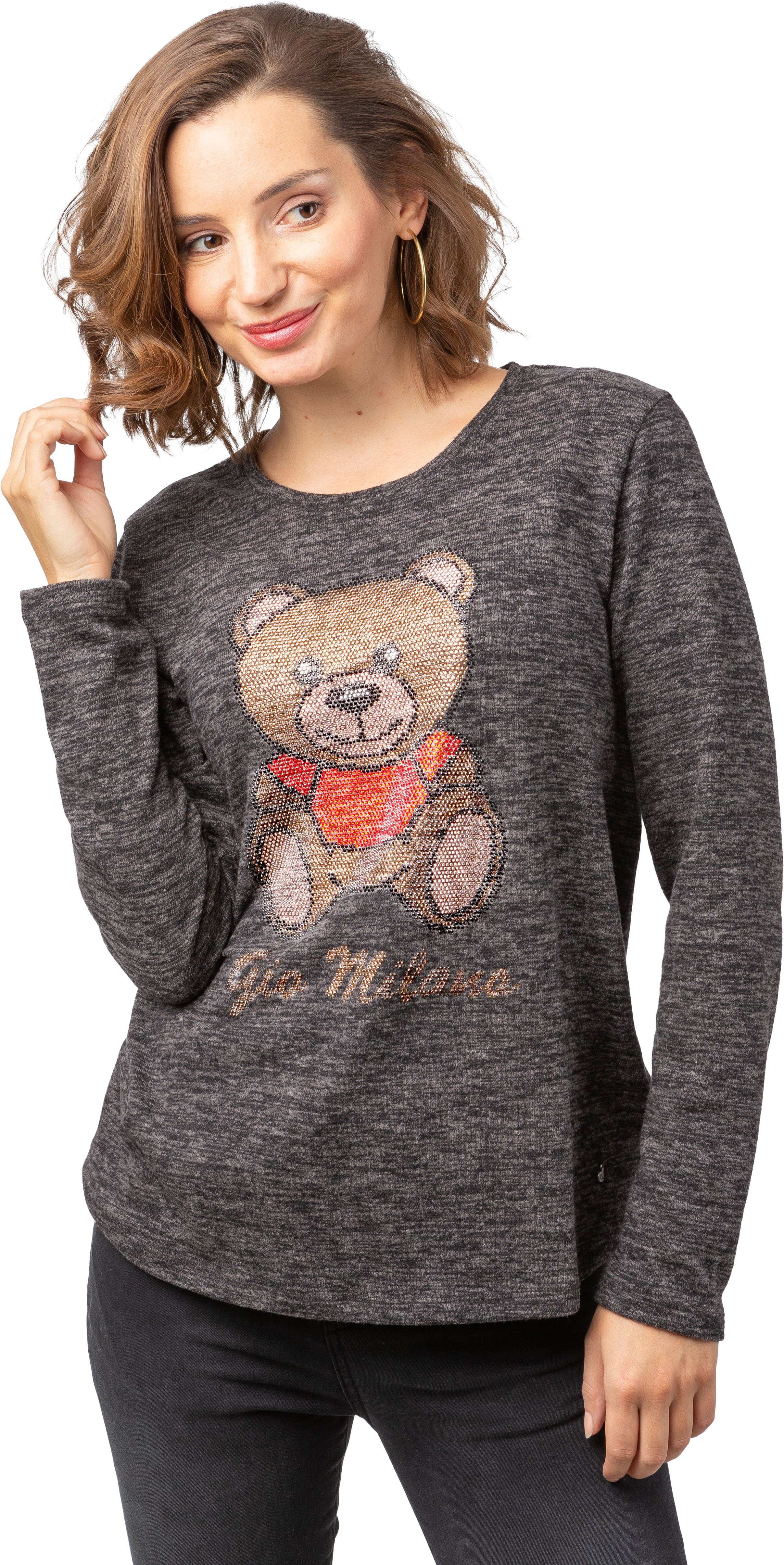 Gio Milano Rundhalspullover G25-7621 Cosy Pullover günstig online kaufen
