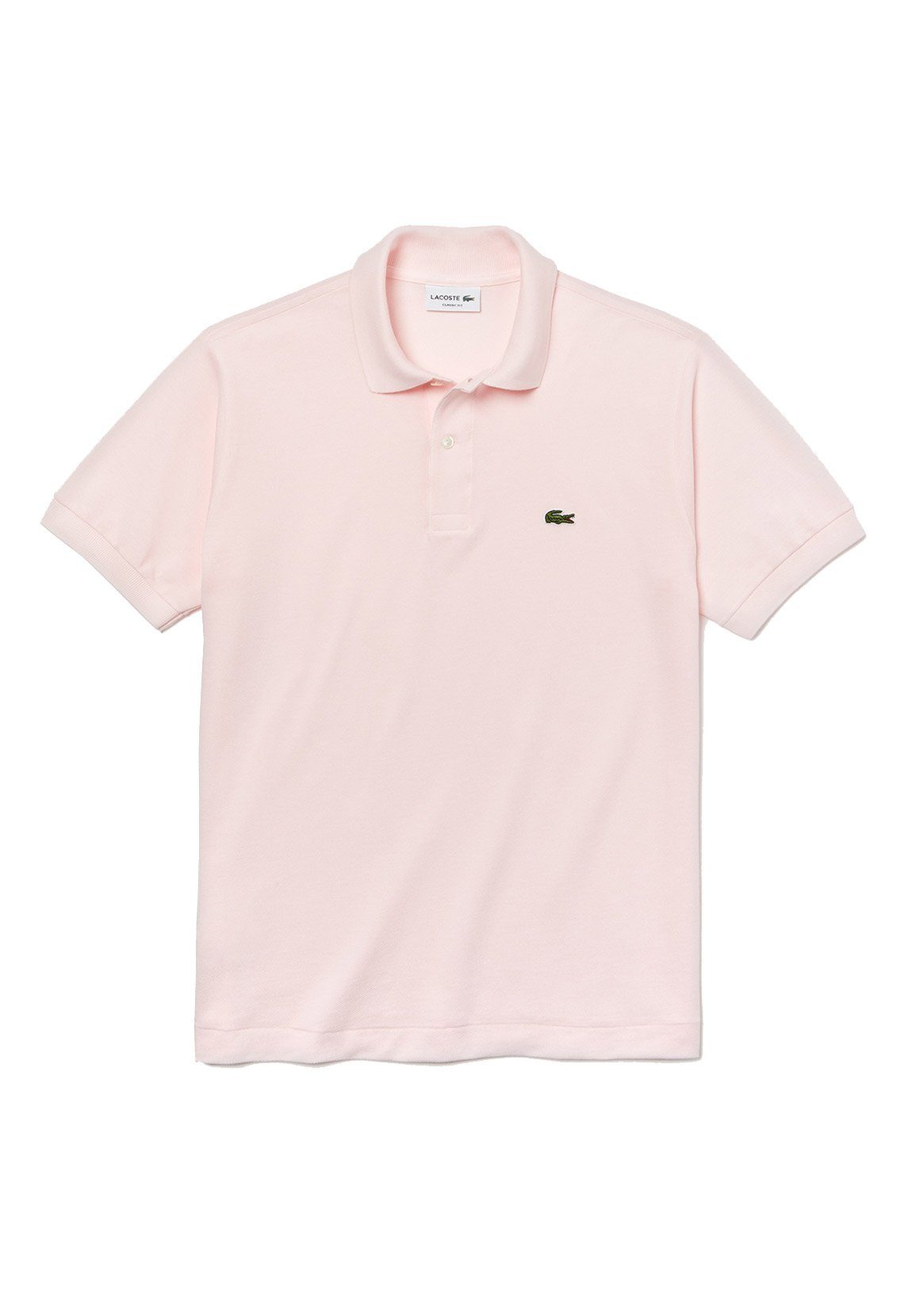 Polo L1212 Rose SHIRT SLEEVED Lacoste Rosa Pale hellrosa Poloshirt Lacoste COLLAR RIBBED SHORT
