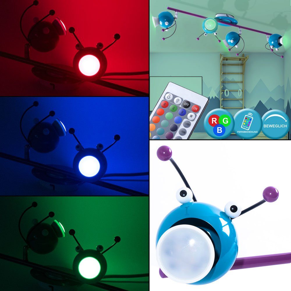 etc-shop Deckenleuchte, Decken Lampe Kinder Zimmer Spots verstellbar