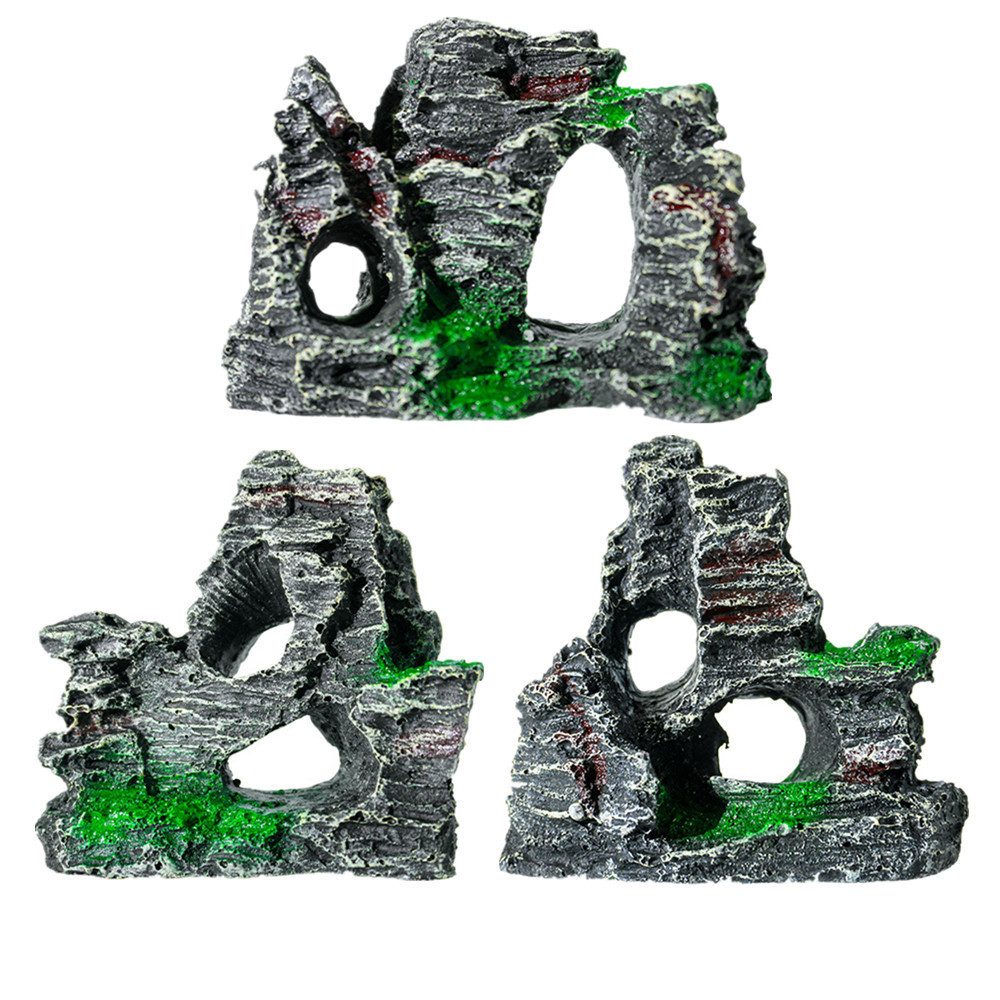 Aquarium 3pcs Aquarium Cave Dekoration für Fische Garnelen Verstecken