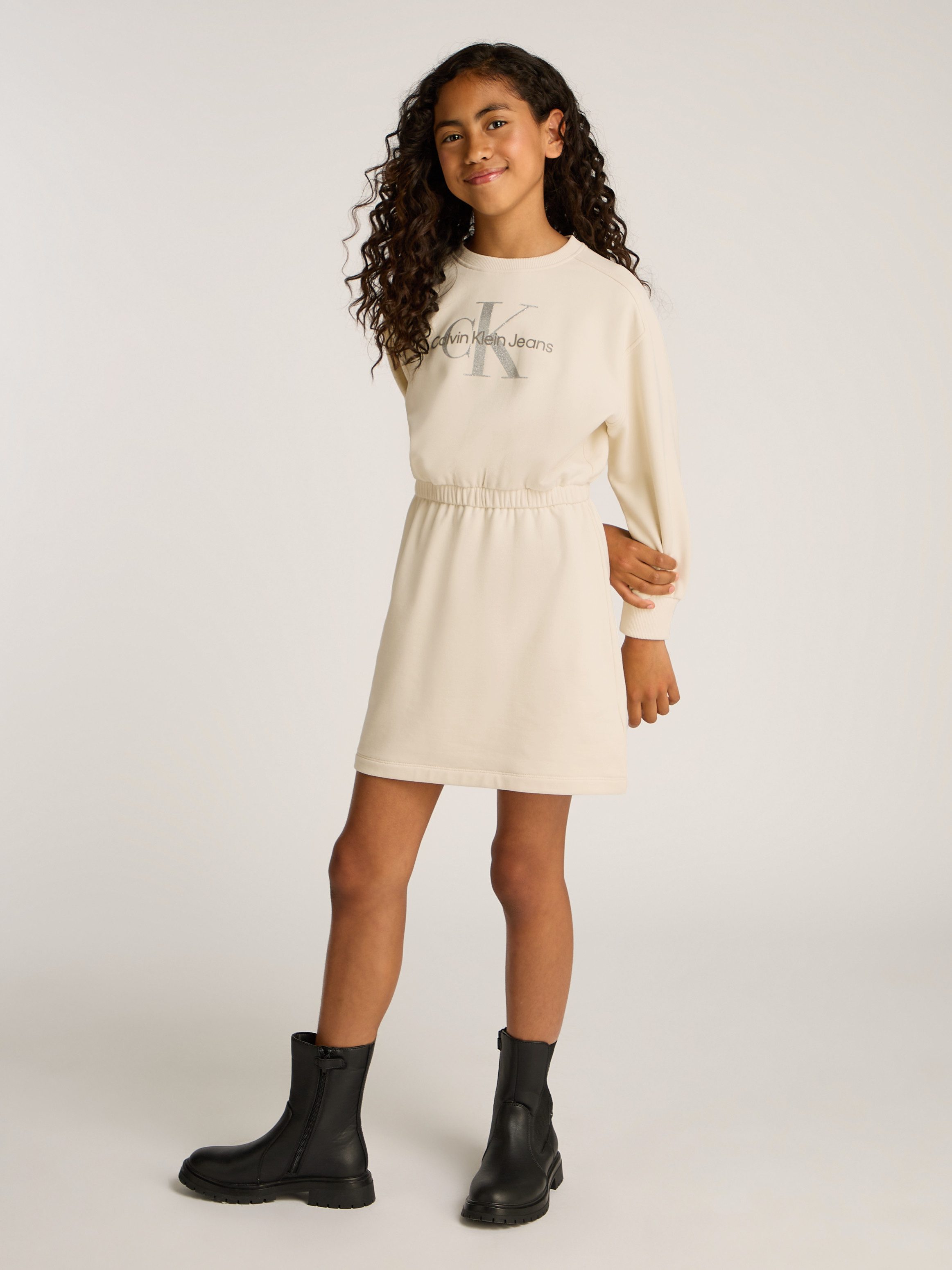Calvin Klein Jeans Sweatkleid GLITTER MONOLOGO günstig online kaufen