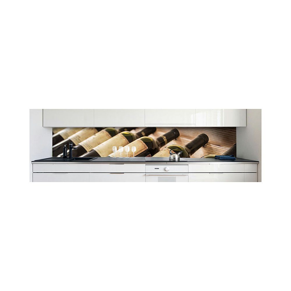 Hart-PVC mm Galery selbstklebend DRUCK-EXPERT 0,4 Premium Küchenrückwand Küchenrückwand Wine
