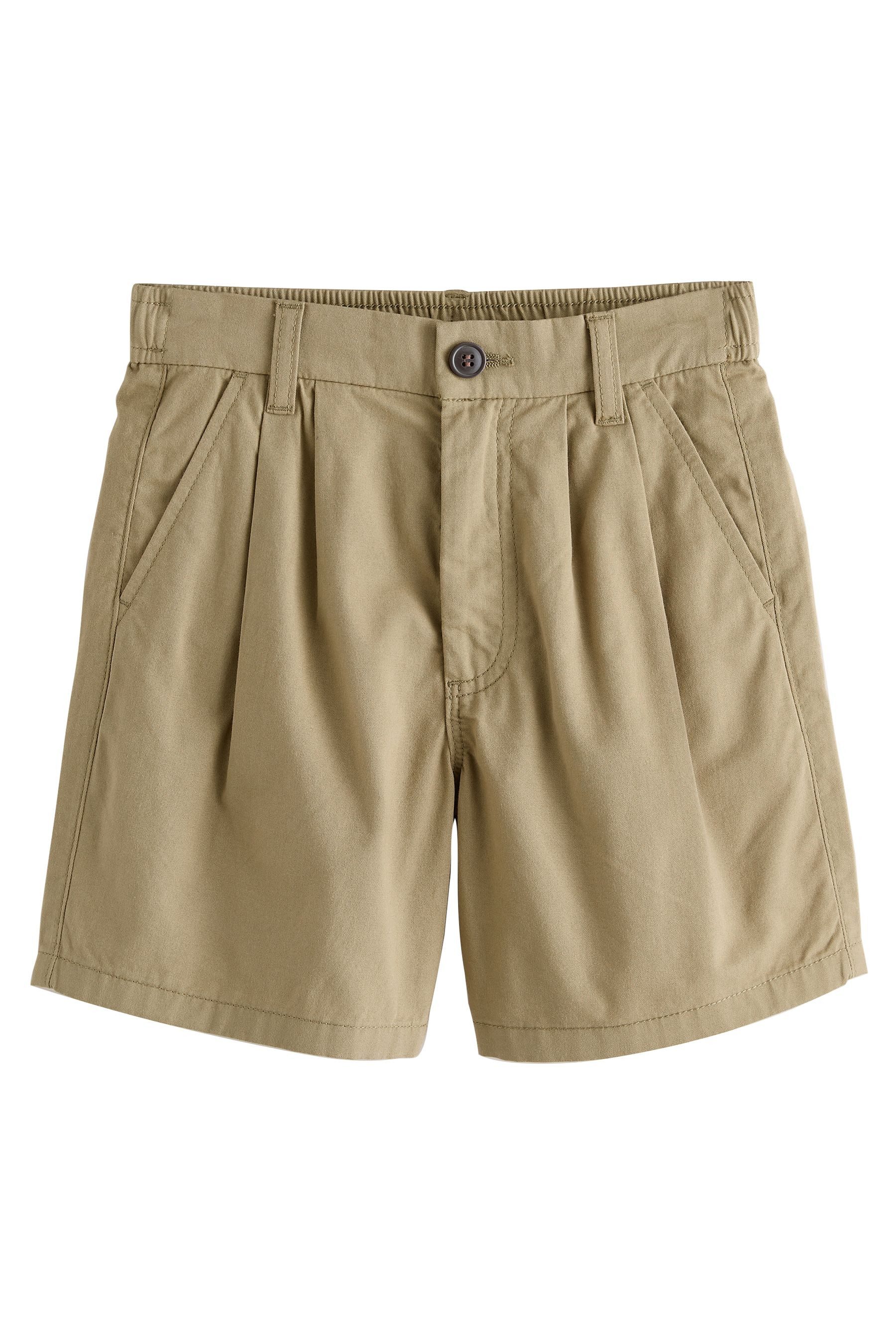 Next Chinoshorts Chino-Shorts mit Bundfalten (1-tlg)