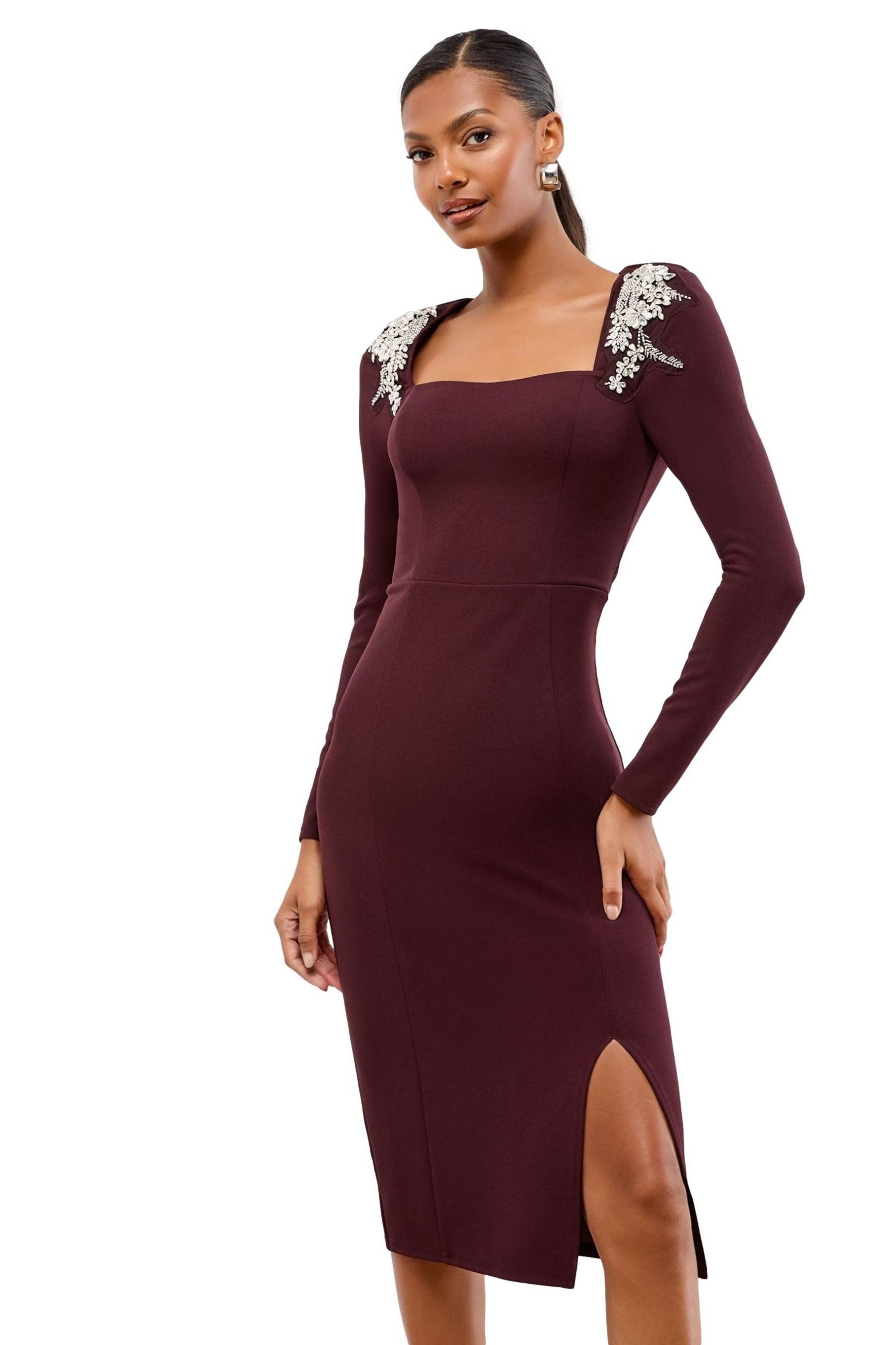 Midikleid Lipsy langärmeliges Bodycon-Midikleid, Petite