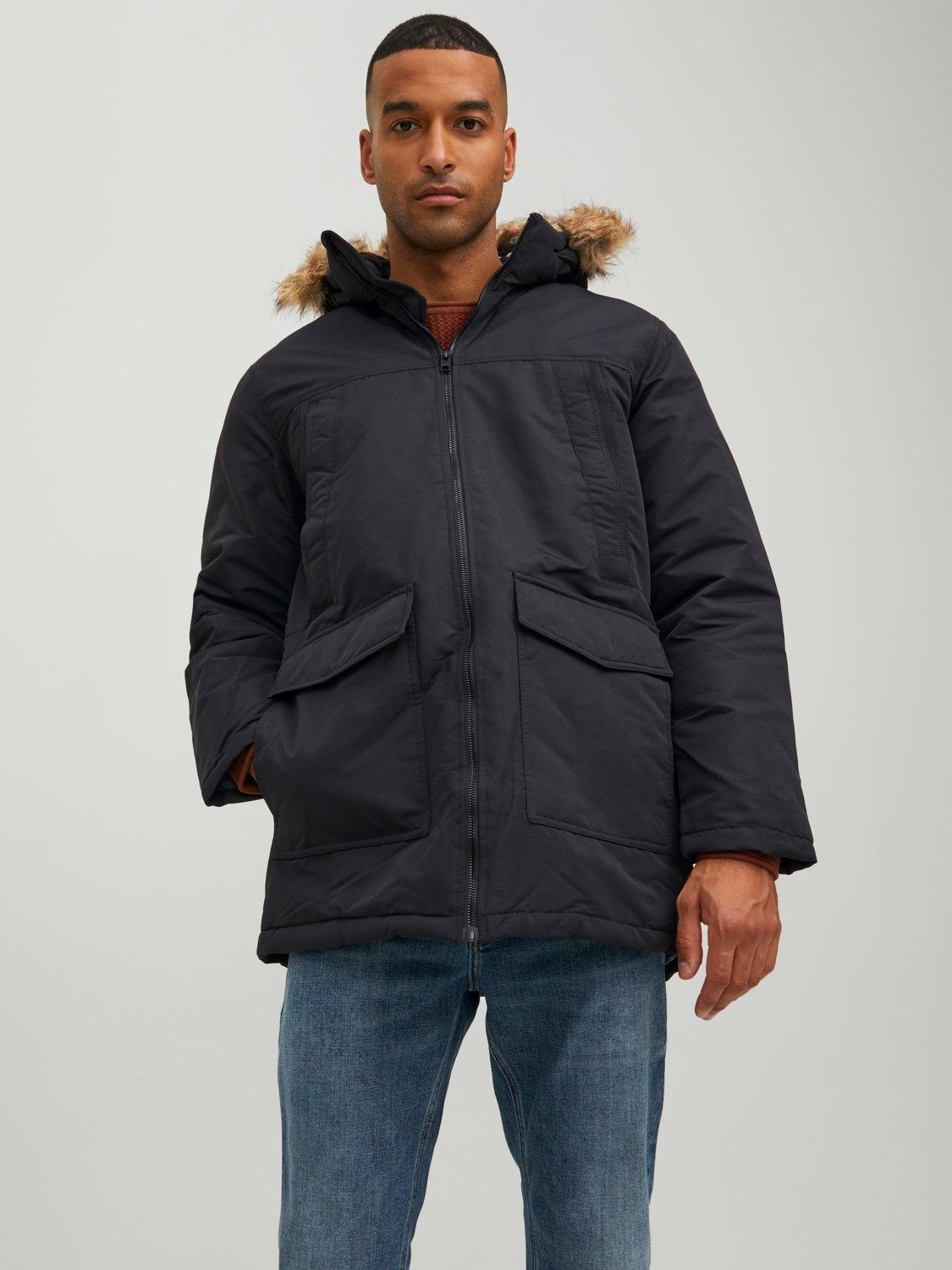 Jack & Jones Winterjacke Jack & Jones Herren Jacke JjeCraft Kapuze Wasserabweisend