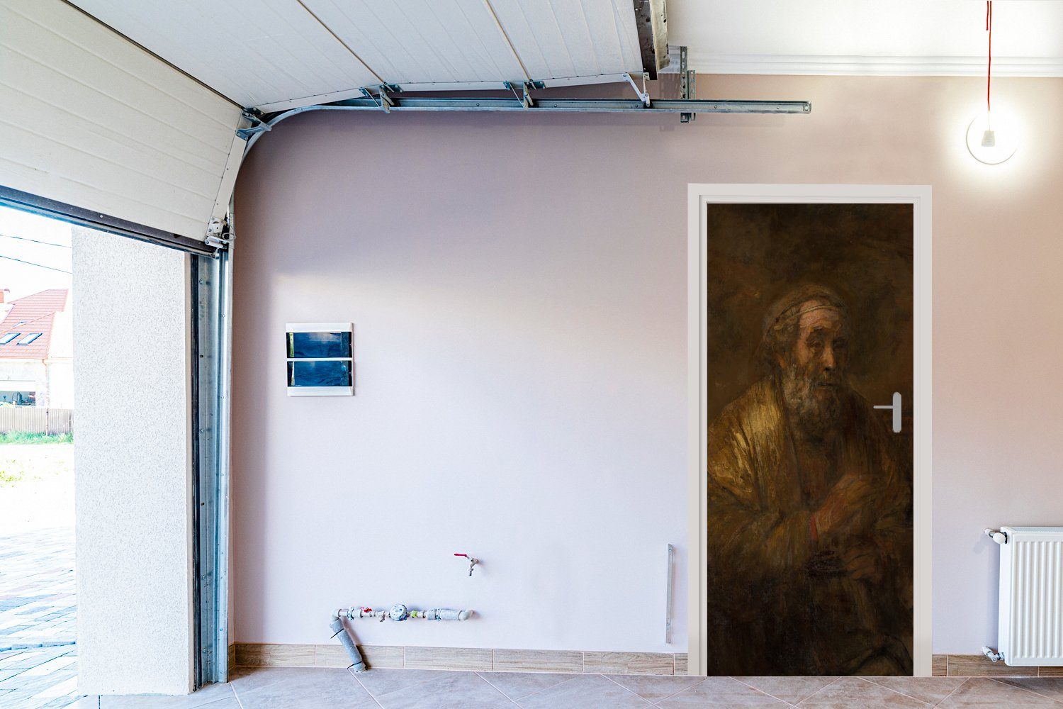 Homer St), Türtapete MuchoWow bedruckt, - 75x205 Fototapete Tür, Rijn, Rembrandt für cm Türaufkleber, Matt, van (1