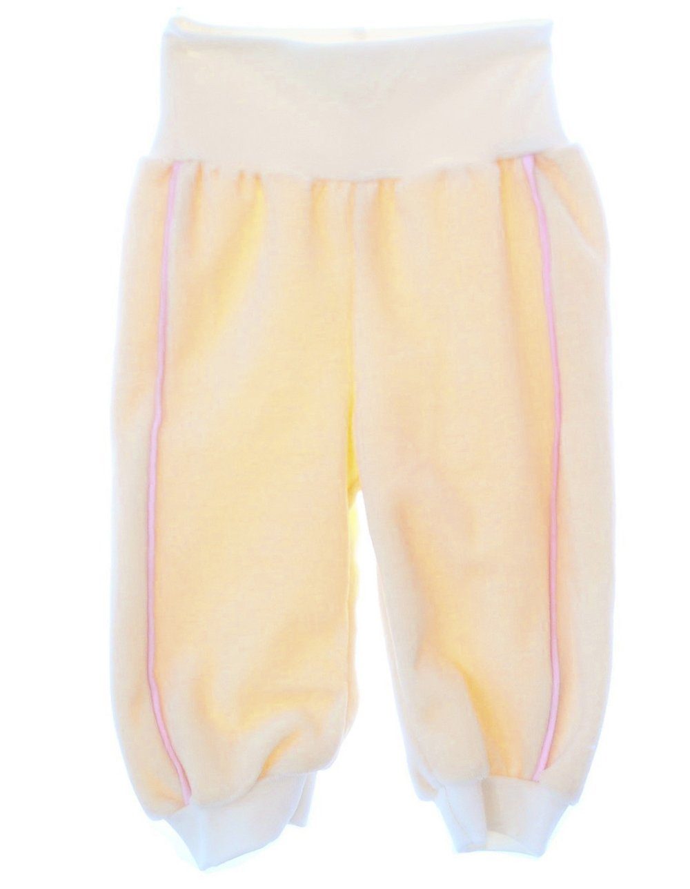 Schlupfhose warme Hose Baby hose in Creme aus weichem Velours