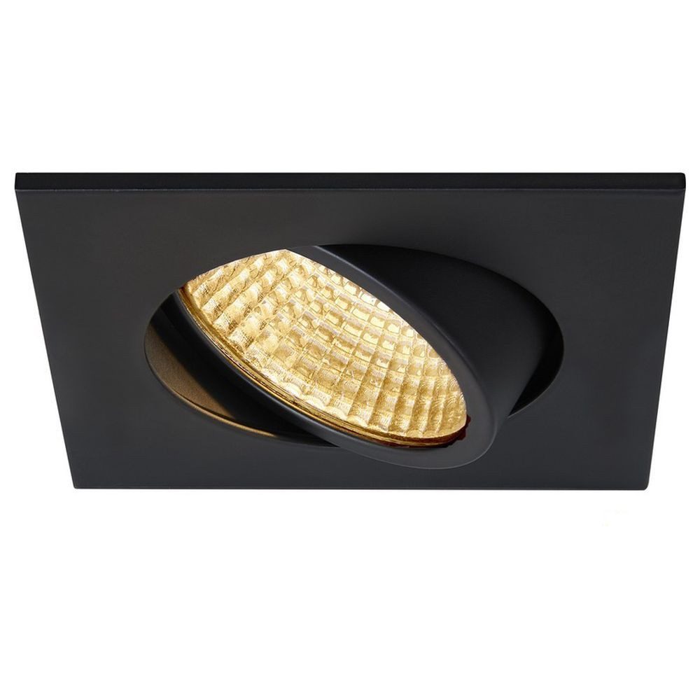 SLV Einbauleuchte LED Deckeneinbauleuchte New Tria 5,3W 2700K 300lm eckig in Schwarz, LED