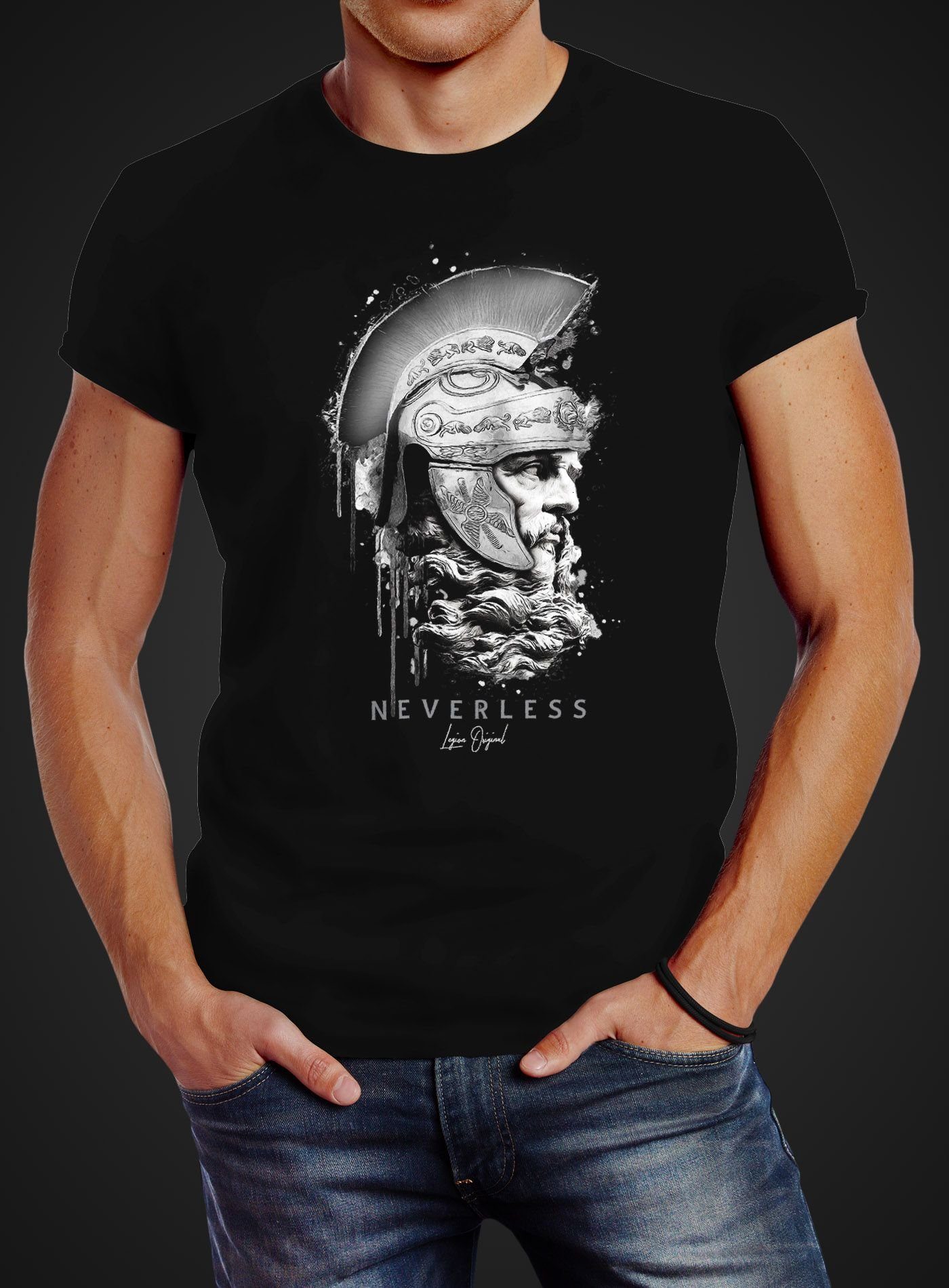 Neverless Print-Shirt Neverless® Herren T-Shirt Sparta günstig online kaufen