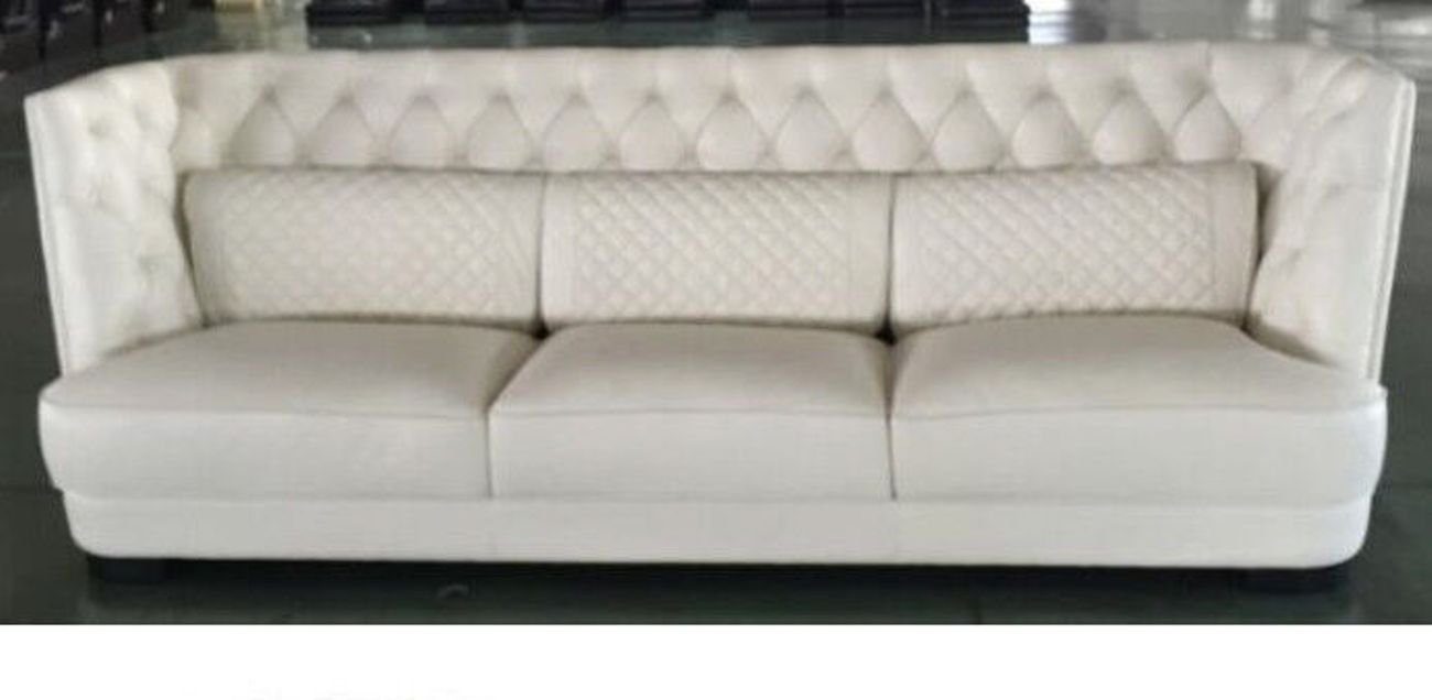 Chesterfield Leder Sofa 3 Polster Sitzer Couch Klassische JVmoebel 3-Sitzer