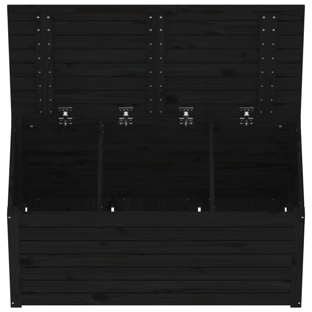 Schwarz cm vidaXL Kiefer Gartenbox 101x50,5x46,5 Massivholz Gartenbox