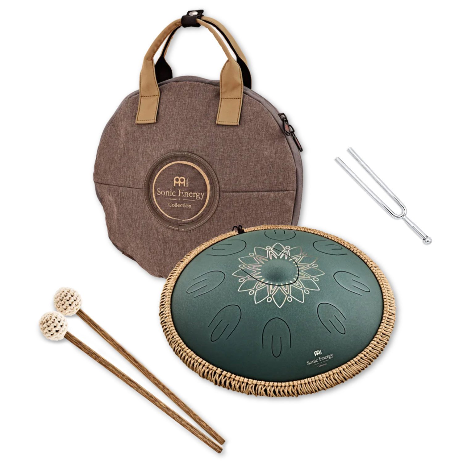 Meinl Sonic Energy Steel Tongue Drum Meinl Sonic Energy Zungentrommel 16 Zoll Fis-Moll mit Stimmgabel, 1-St., Zungentrommel, Vorteils-Set mit Stimmgabel